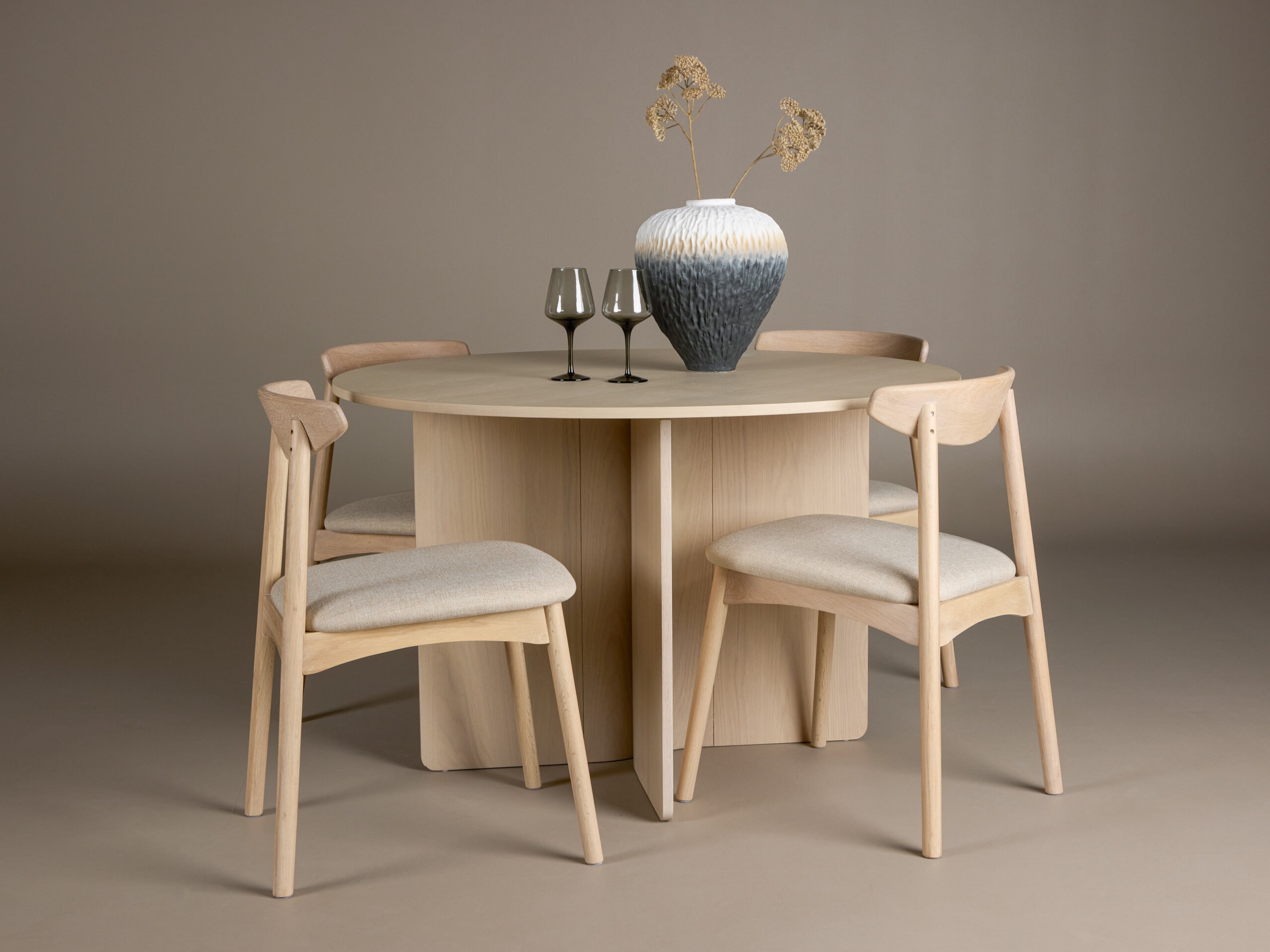 Salle à manger complète Dallas 4986 (Clair bois)