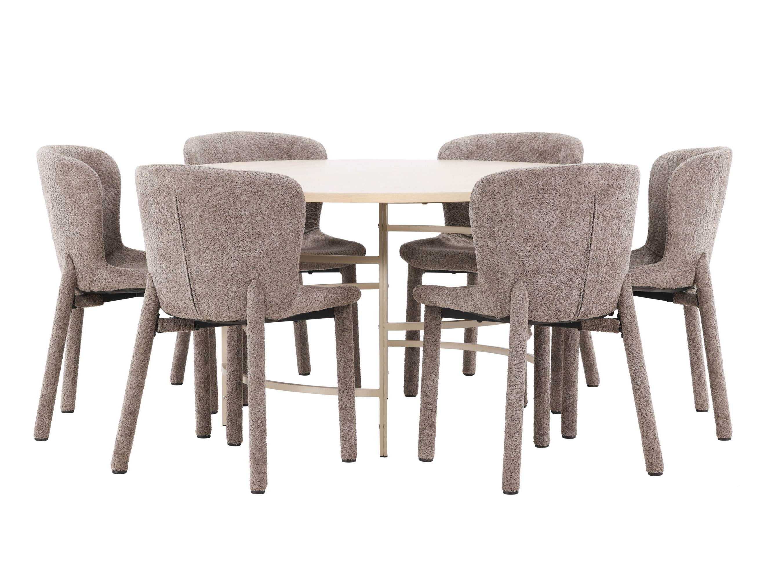 Salle à manger complète Dallas 4987 (Brun clair)