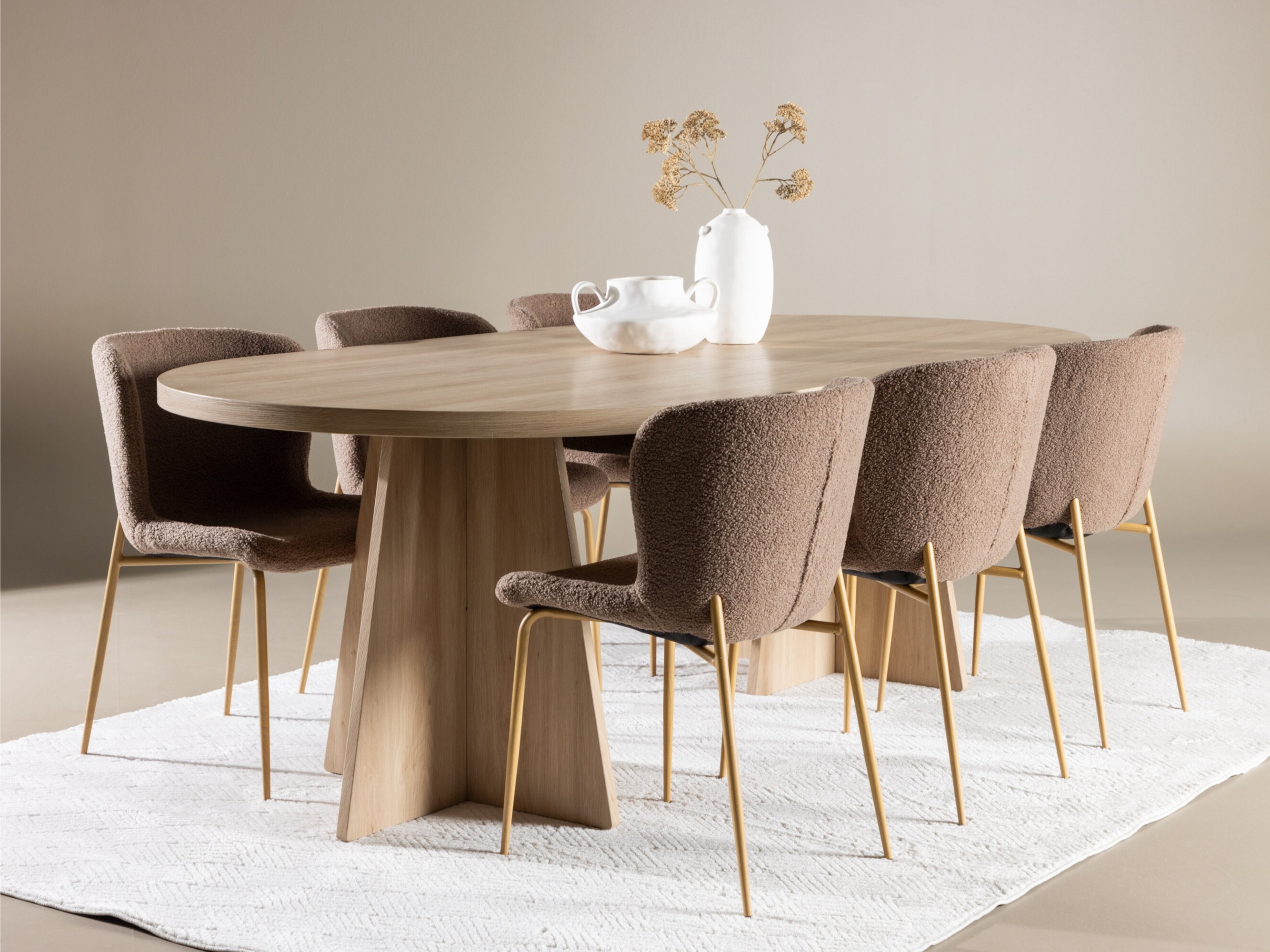 Salle à manger complète Dallas 4990 (Marron)