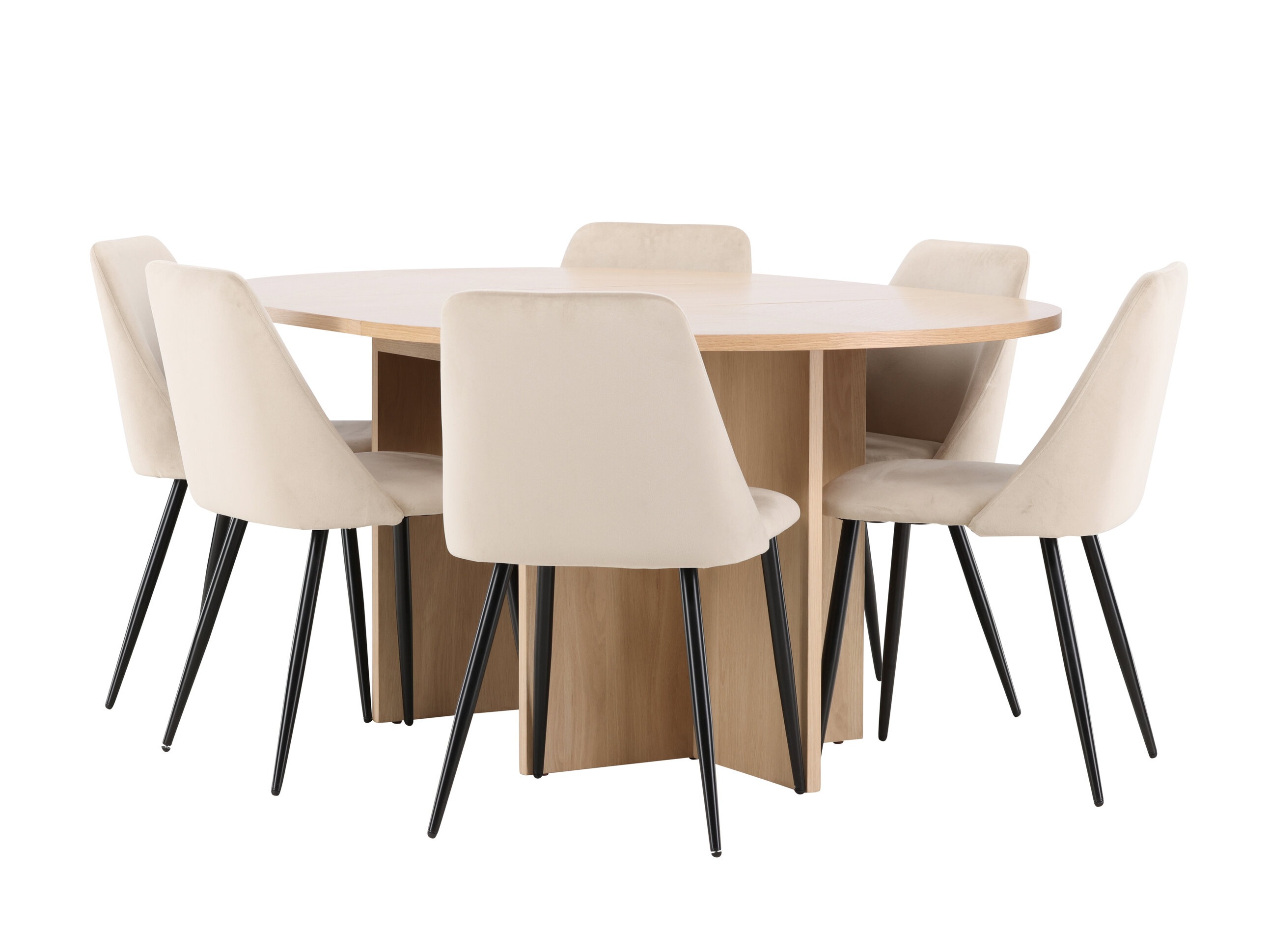 Salle à manger complète Dallas 4992 (Chêne)