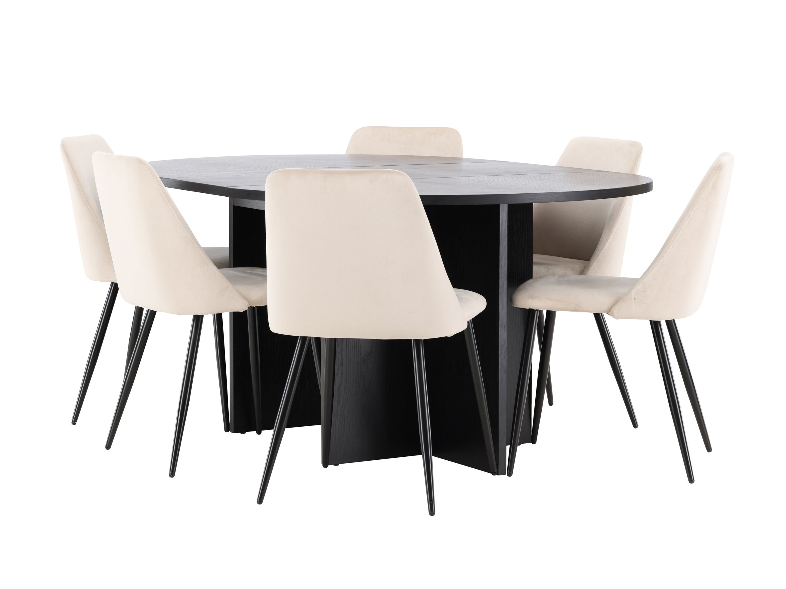 Salle à manger complète Dallas 4992 (Noir)