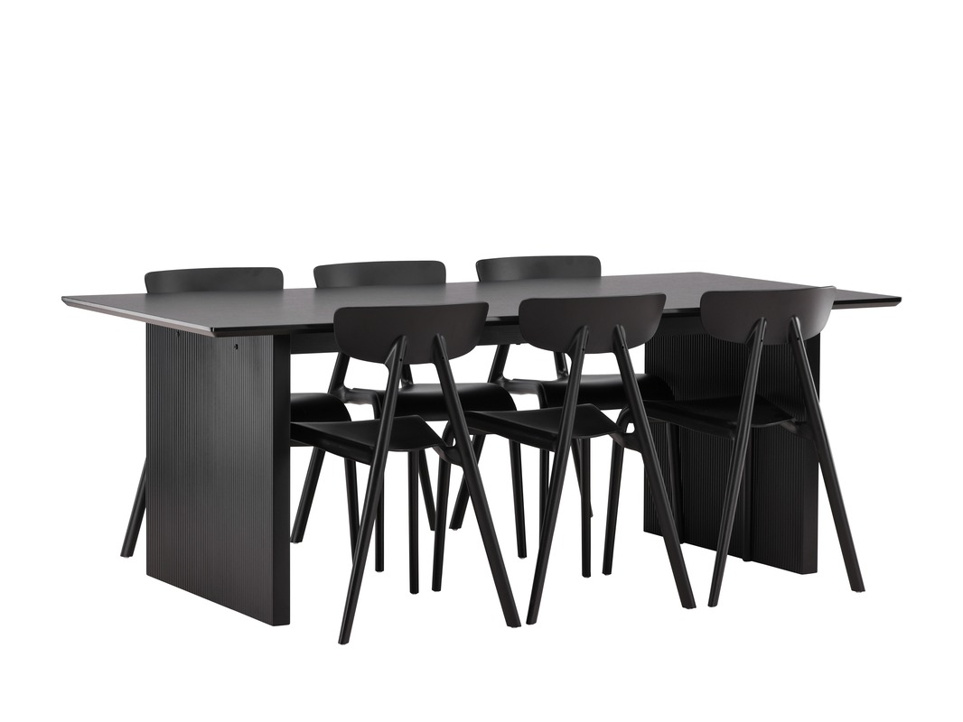 Salle à manger complète Dallas 4993 (Noir)