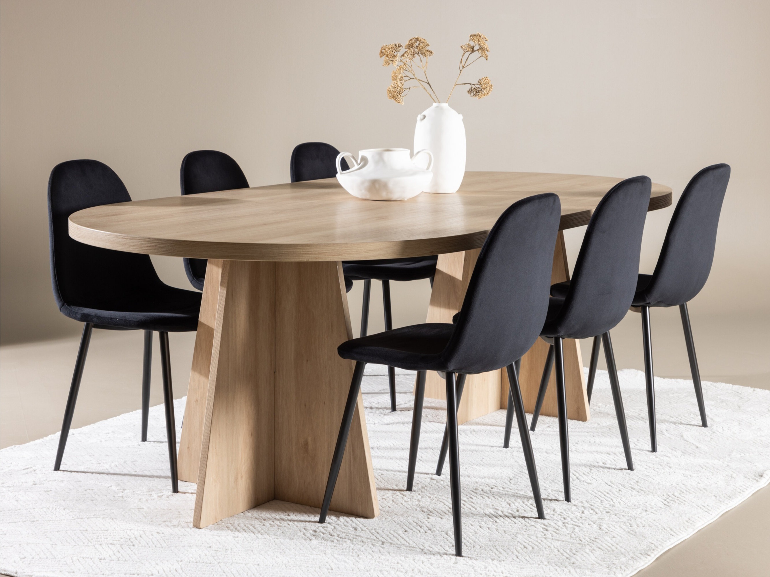 Salle à manger complète Dallas 4998 (Noir)