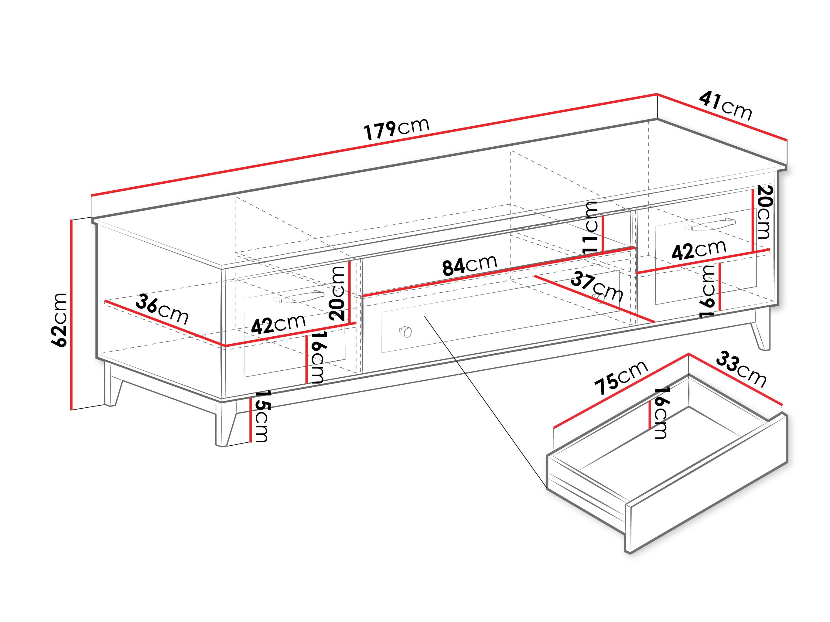 Meuble TV Sonfera 108