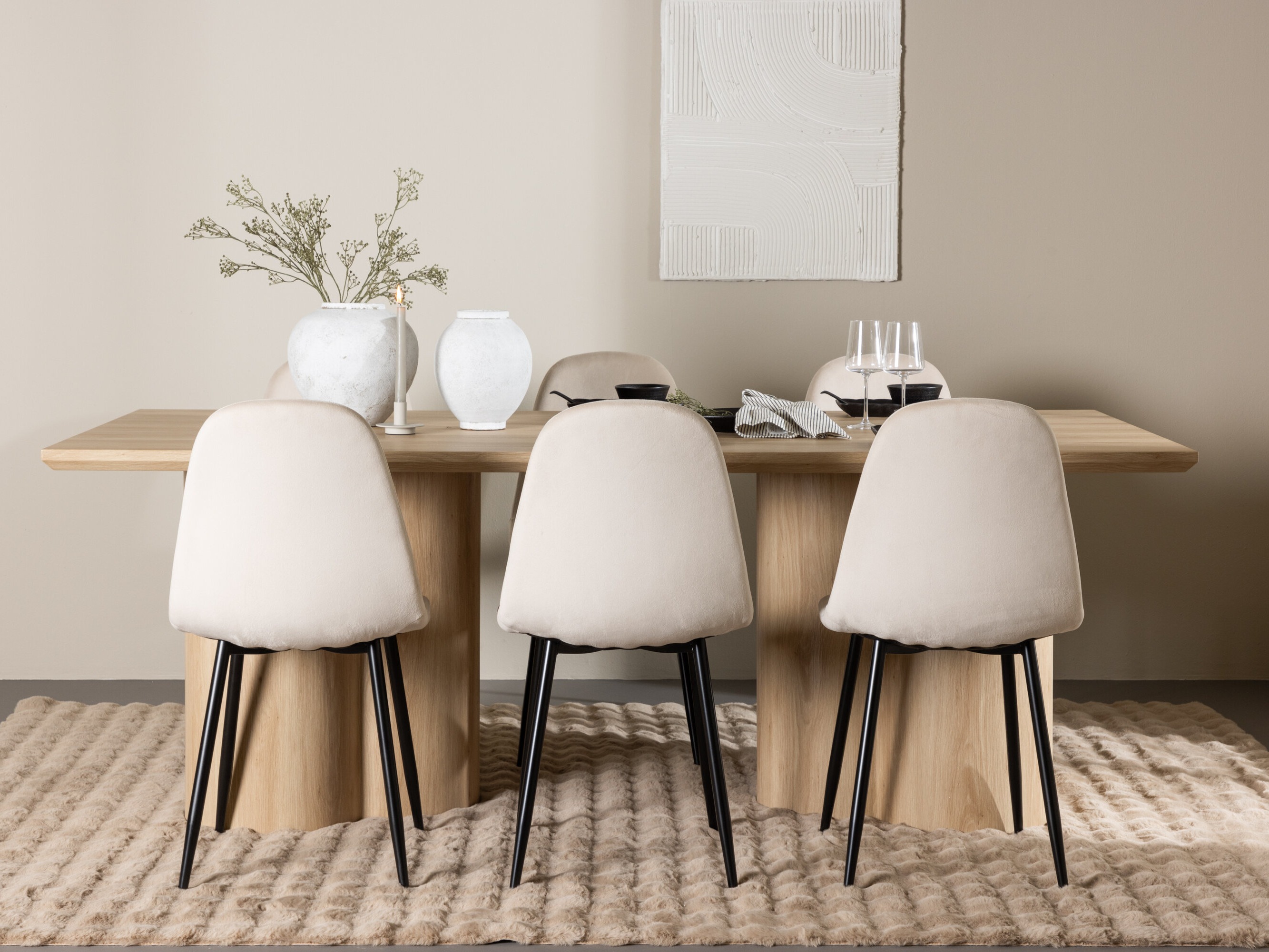 Salle à manger complète Dallas 5018 (Beige)