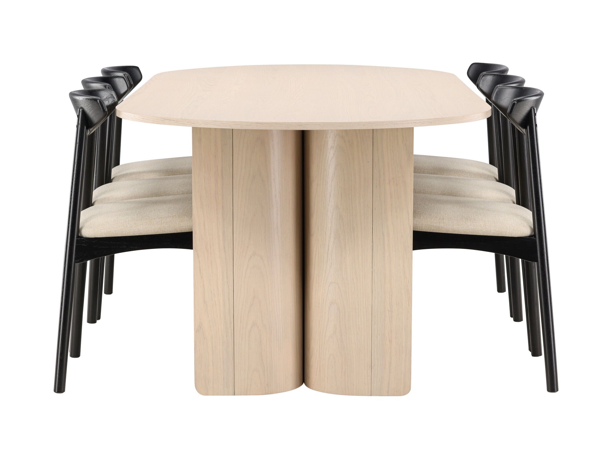 Salle à manger complète Dallas 5020 (Noir + Beige)