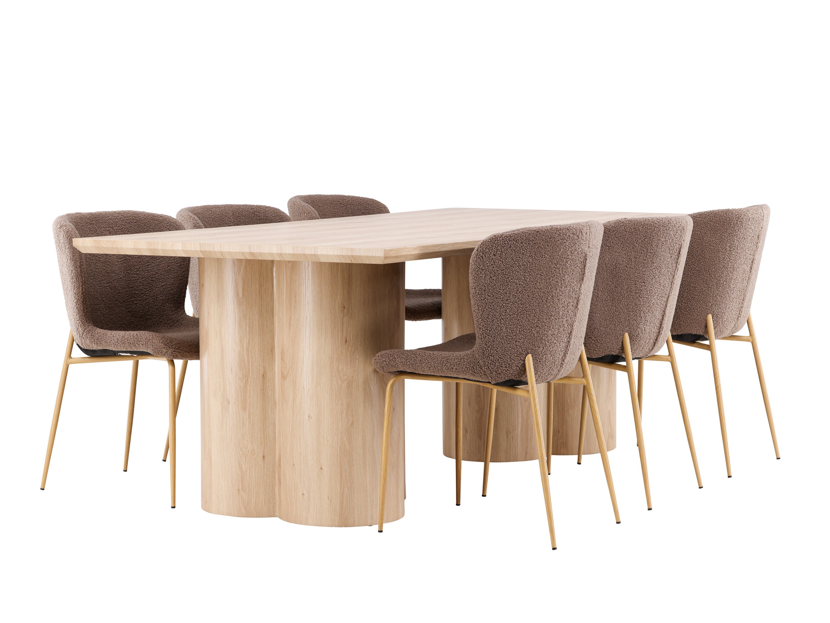 Salle à manger complète Dallas 5021 (Marron)