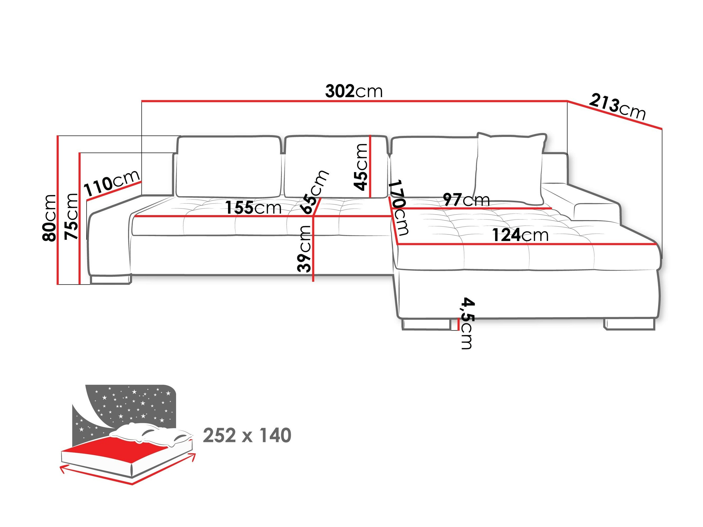 Canapé d'angle Comfivo Nitor II (Soft 017 + Casablanca 2315)