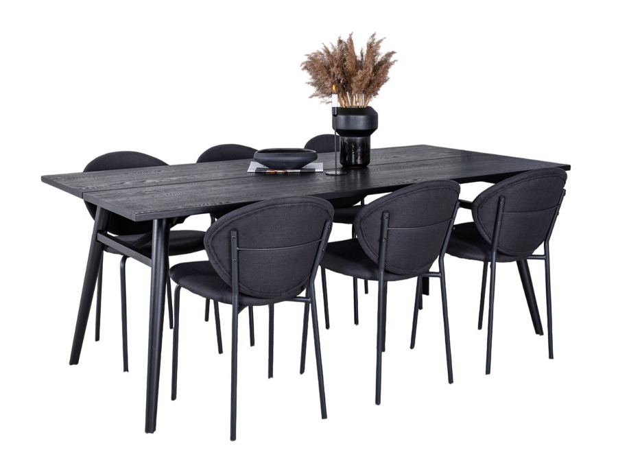 Salle à manger complète Dallas 5025 (Noir)