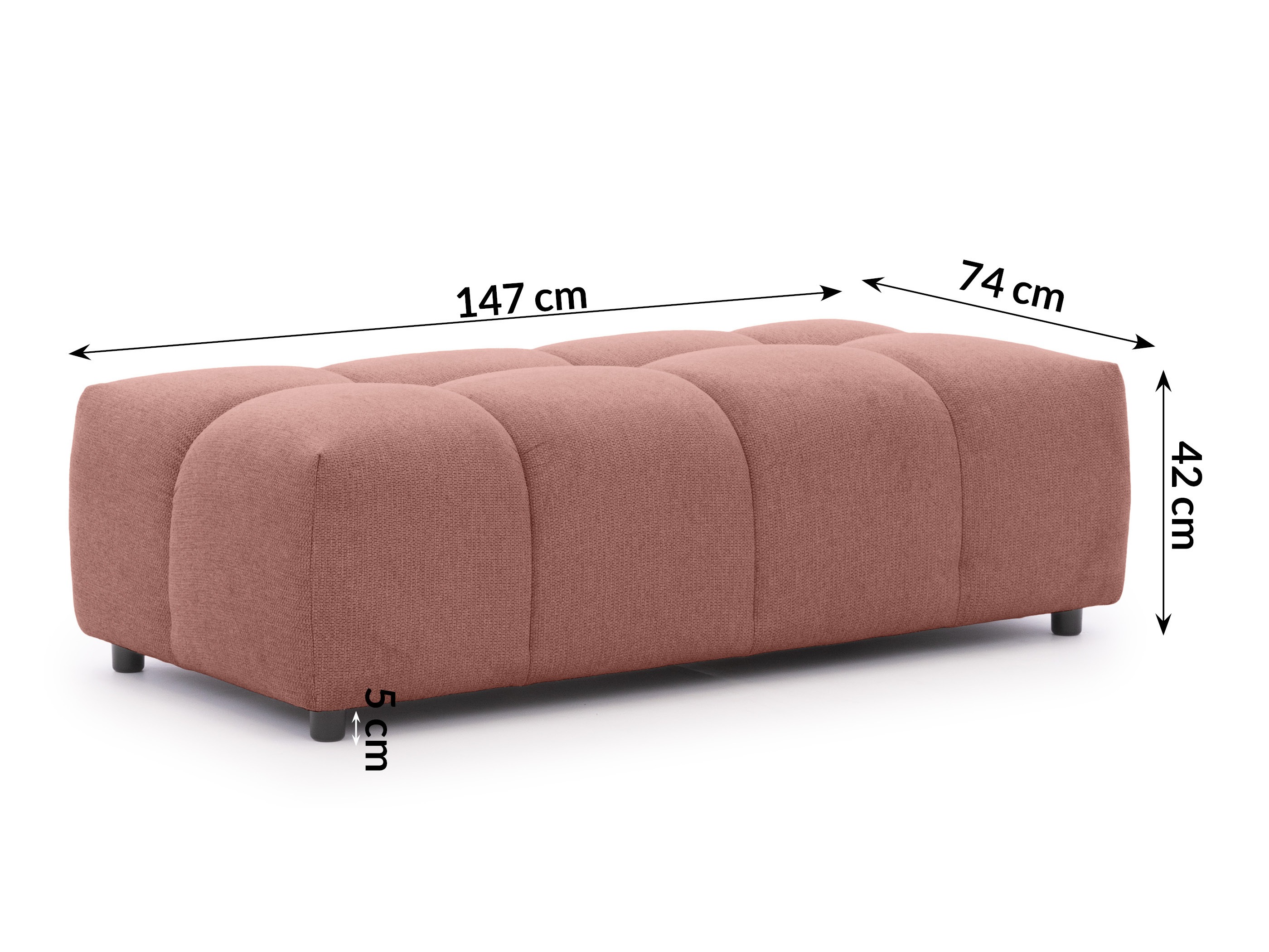 Banc rembourré Rocklin 133 (Aragon 59)