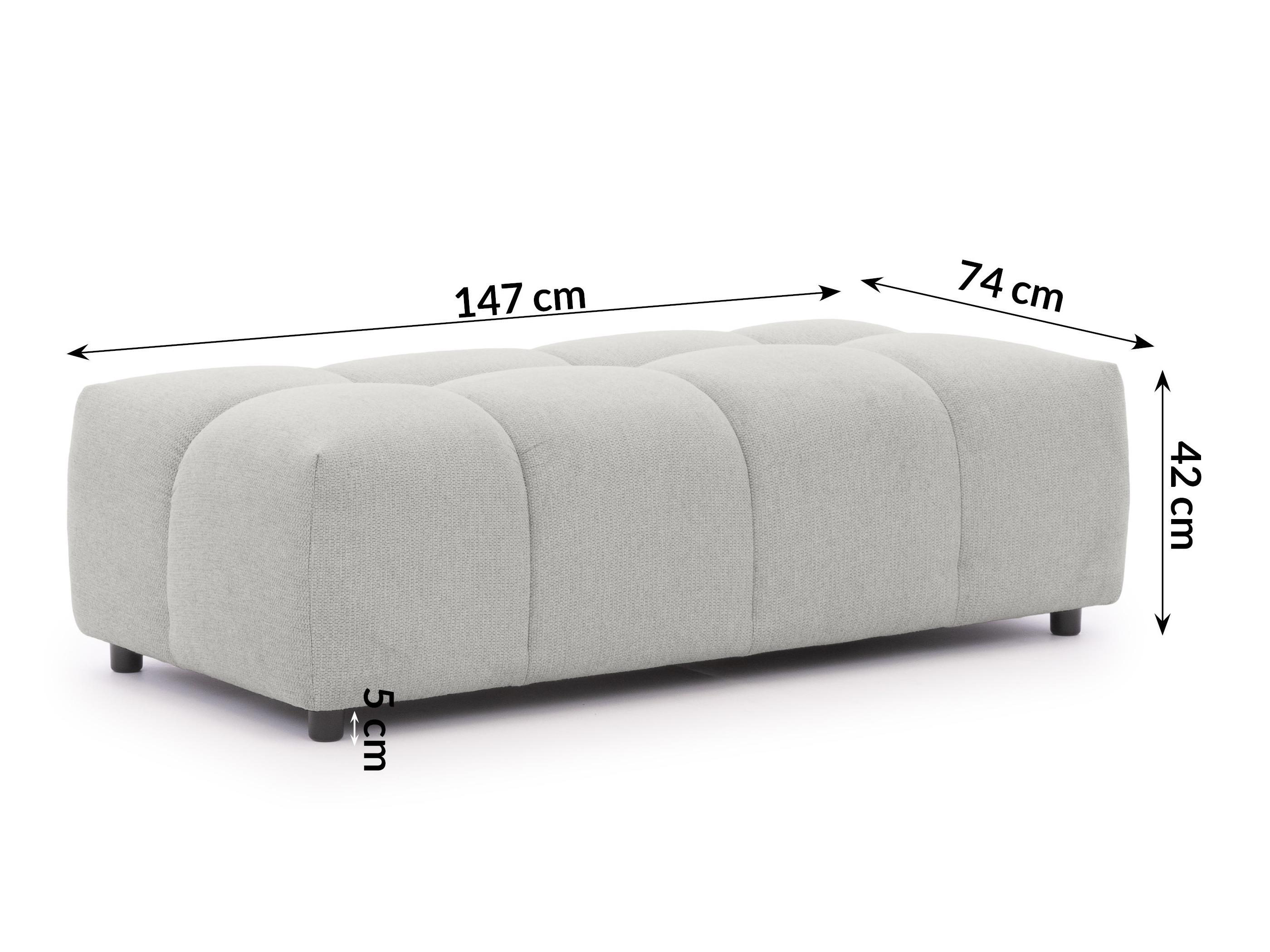 Banc rembourré Rocklin 133 (Aragon 80)