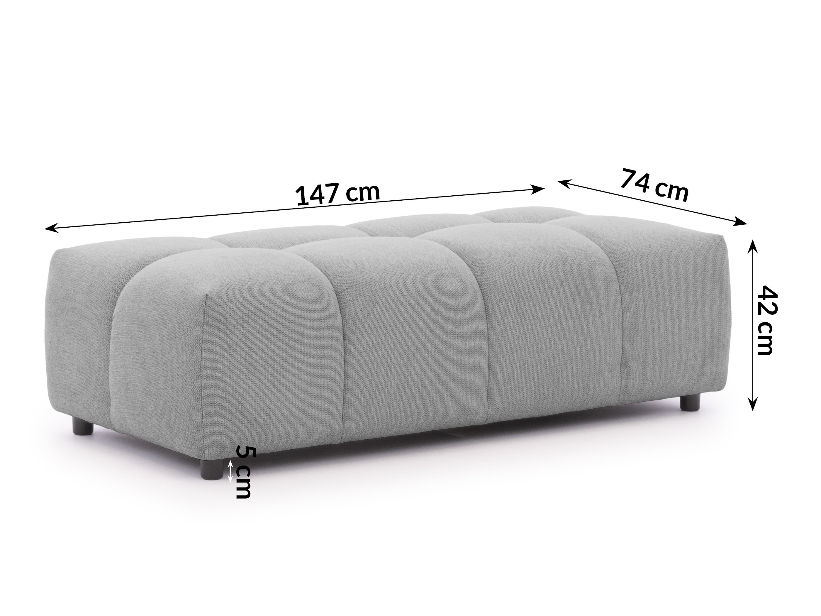 Banc rembourré Rocklin 133 (Aragon 90)