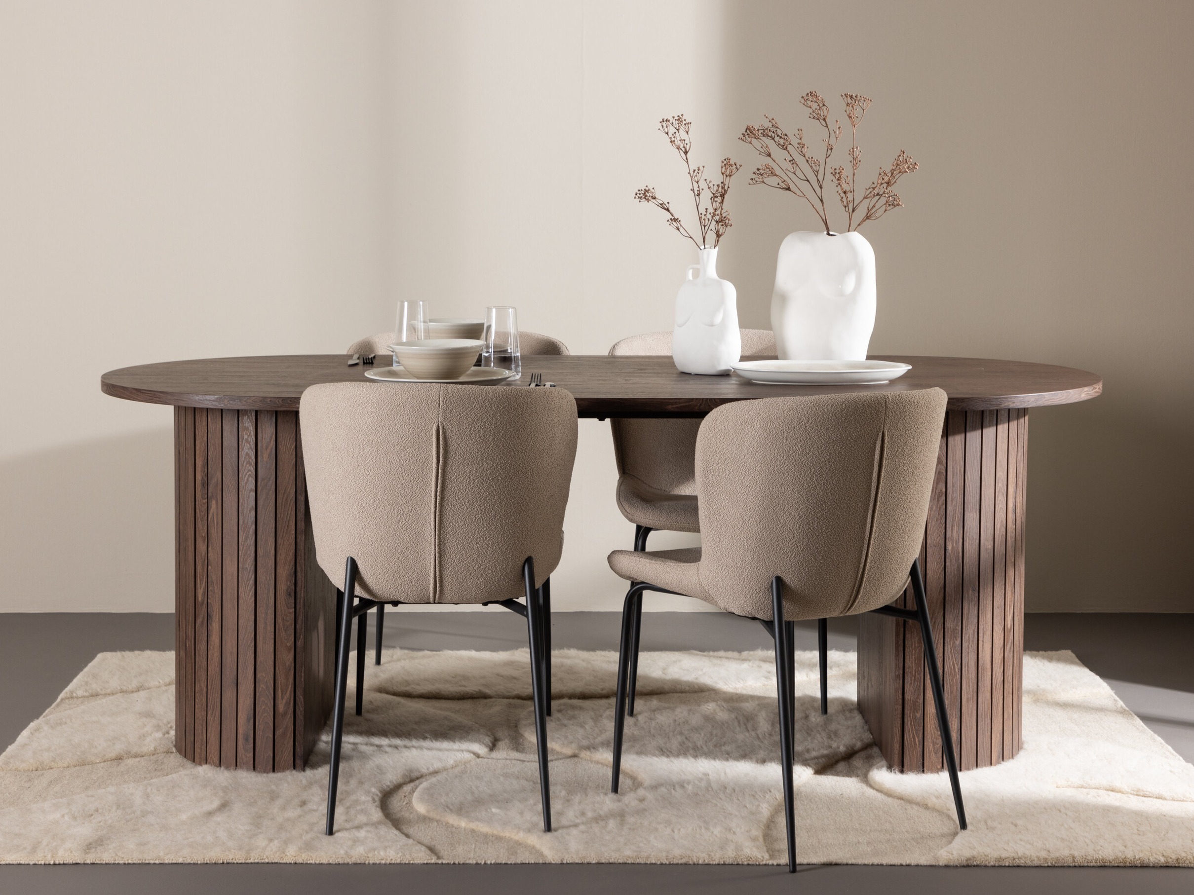 Salle à manger complète Dallas 5036 (Beige)
