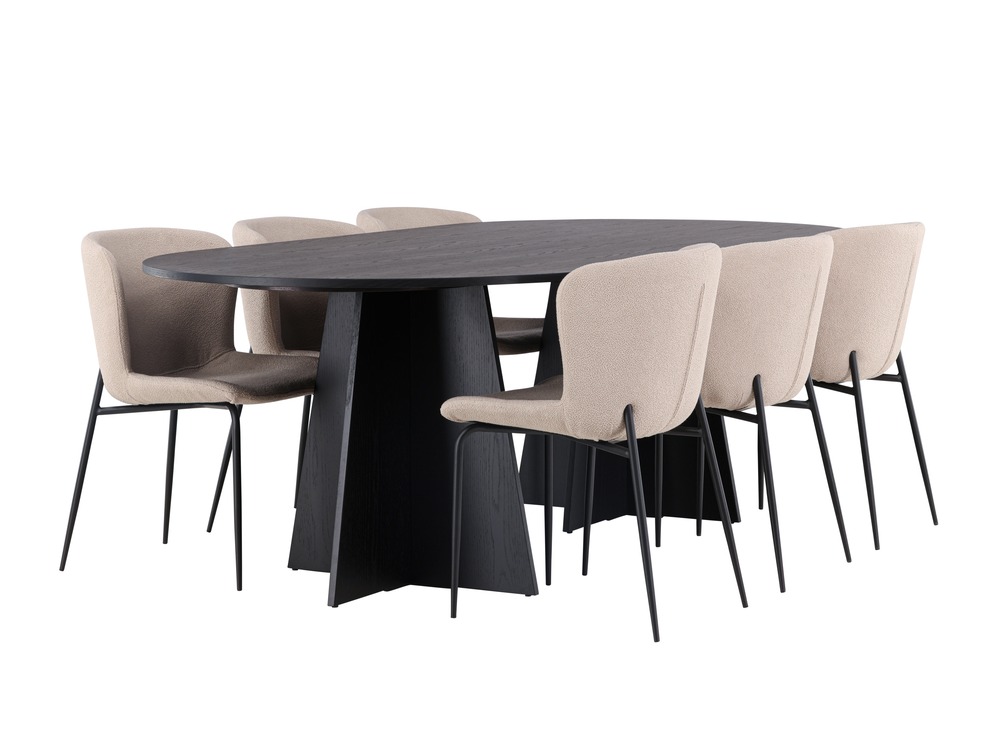 Salle à manger complète Dallas 5052 (Beige)