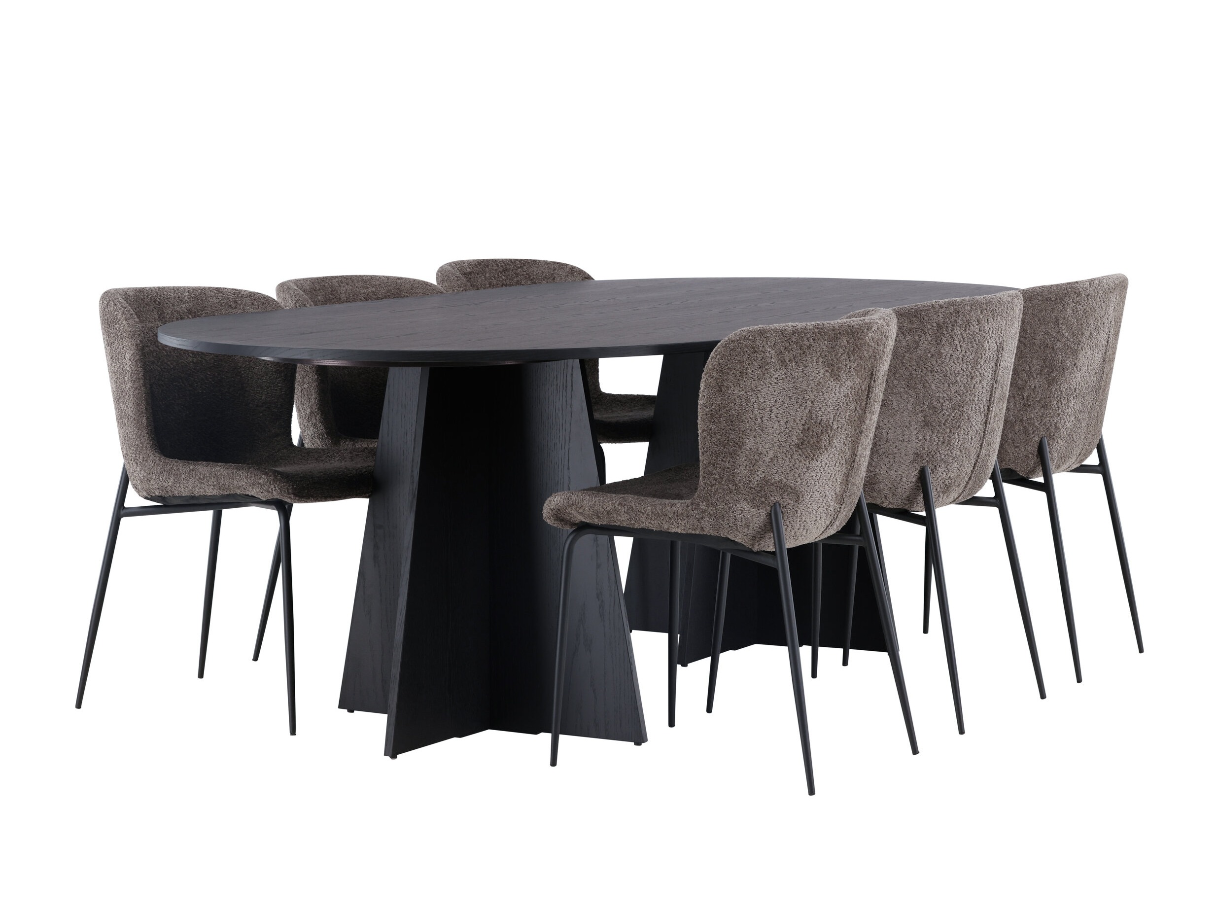 Salle à manger complète Dallas 5052 (Marron)