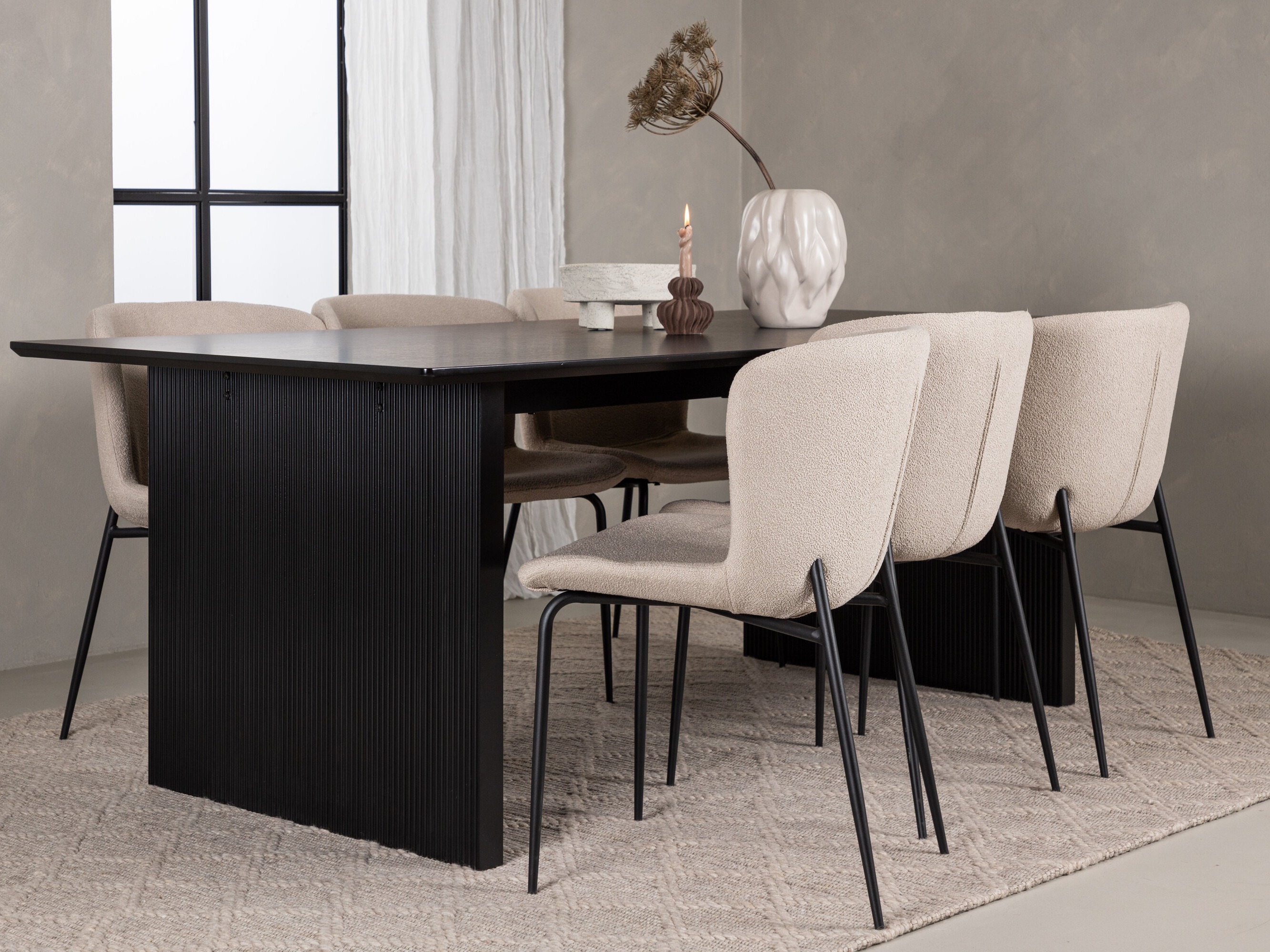 Salle à manger complète Dallas 5066 (Beige)