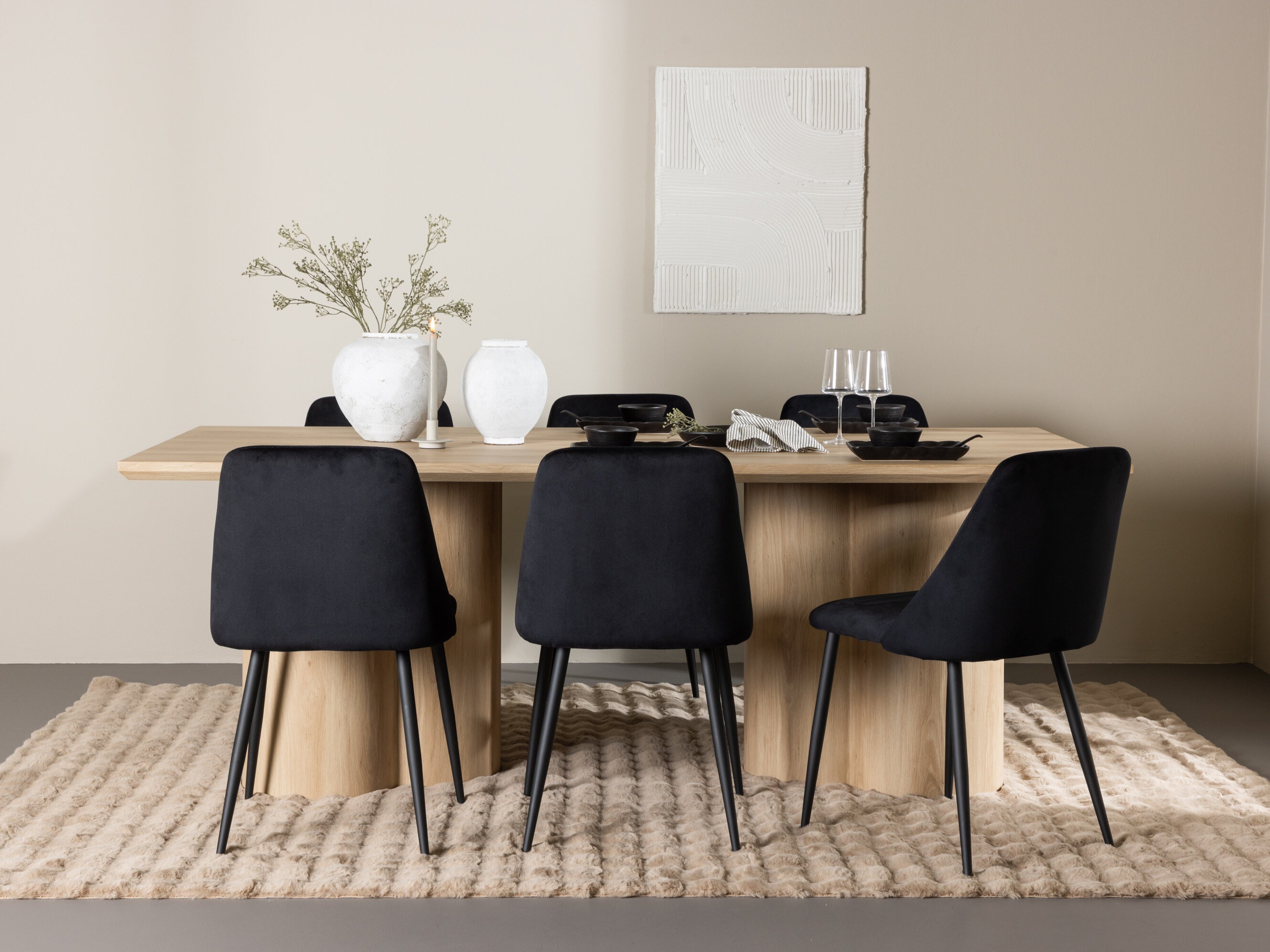 Salle à manger complète Dallas 5182 (Clair bois)