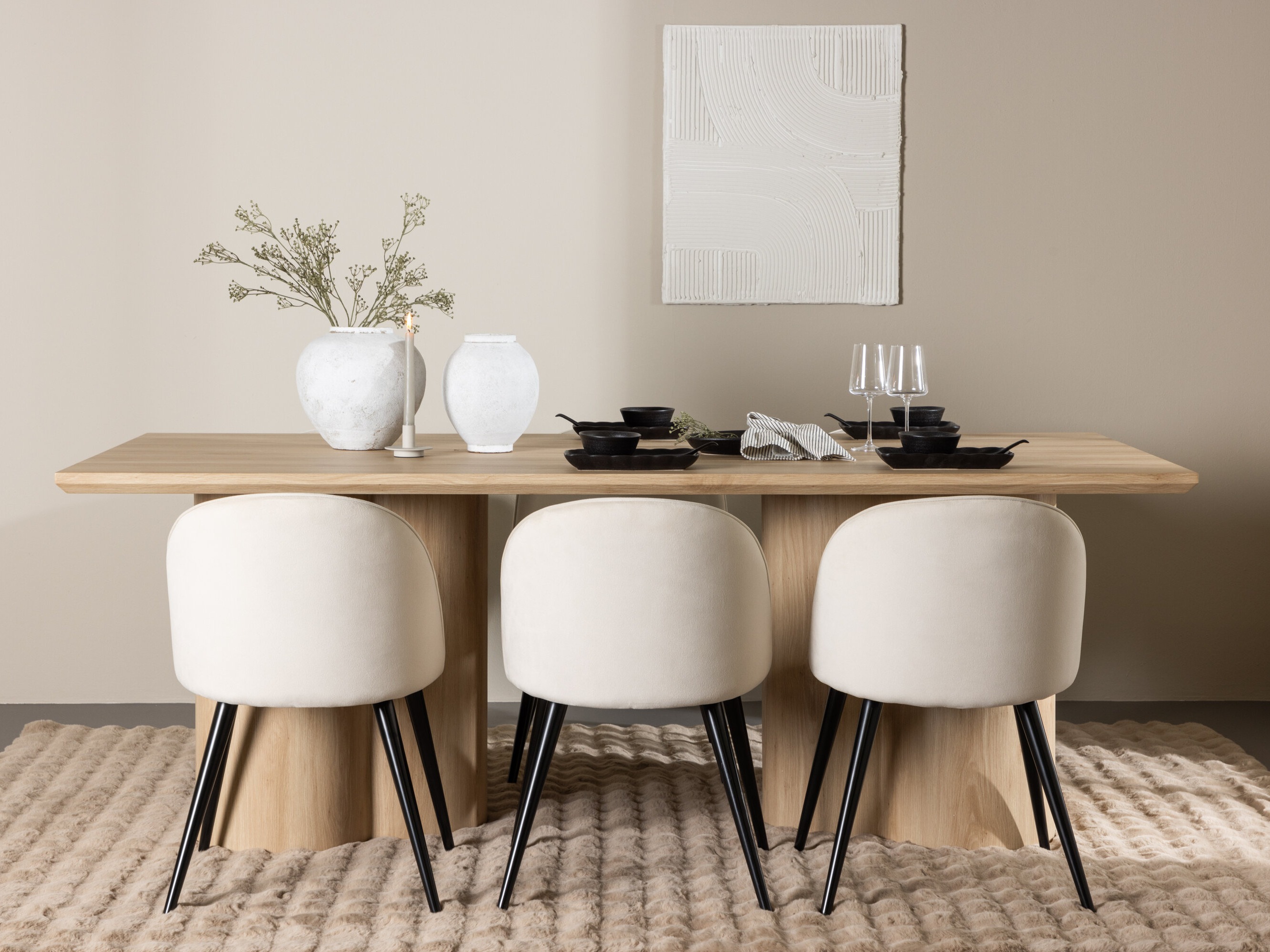 Salle à manger complète Dallas 5330 (Clair bois)