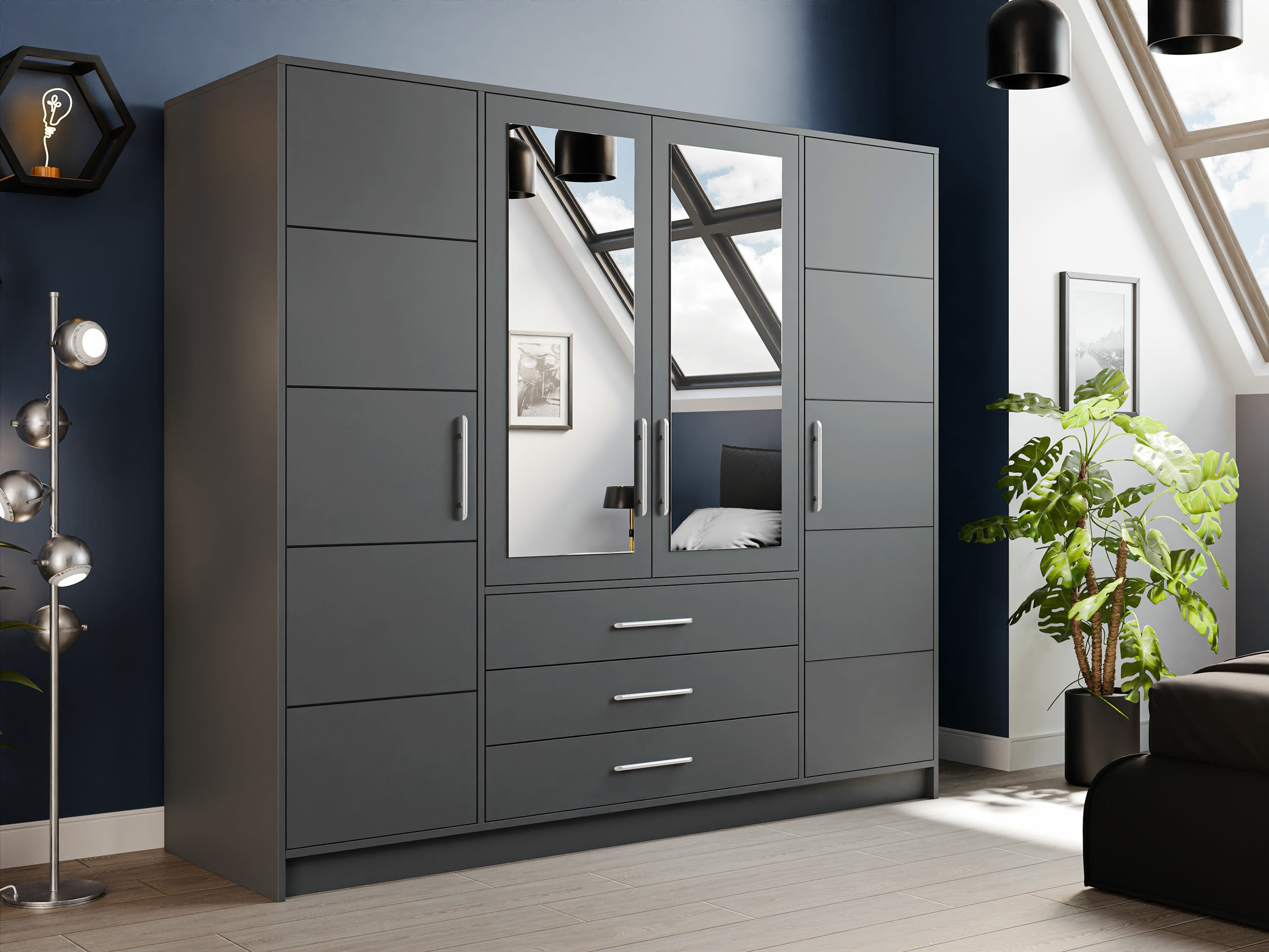 Armoire Dortivu 154 (Graphite)
