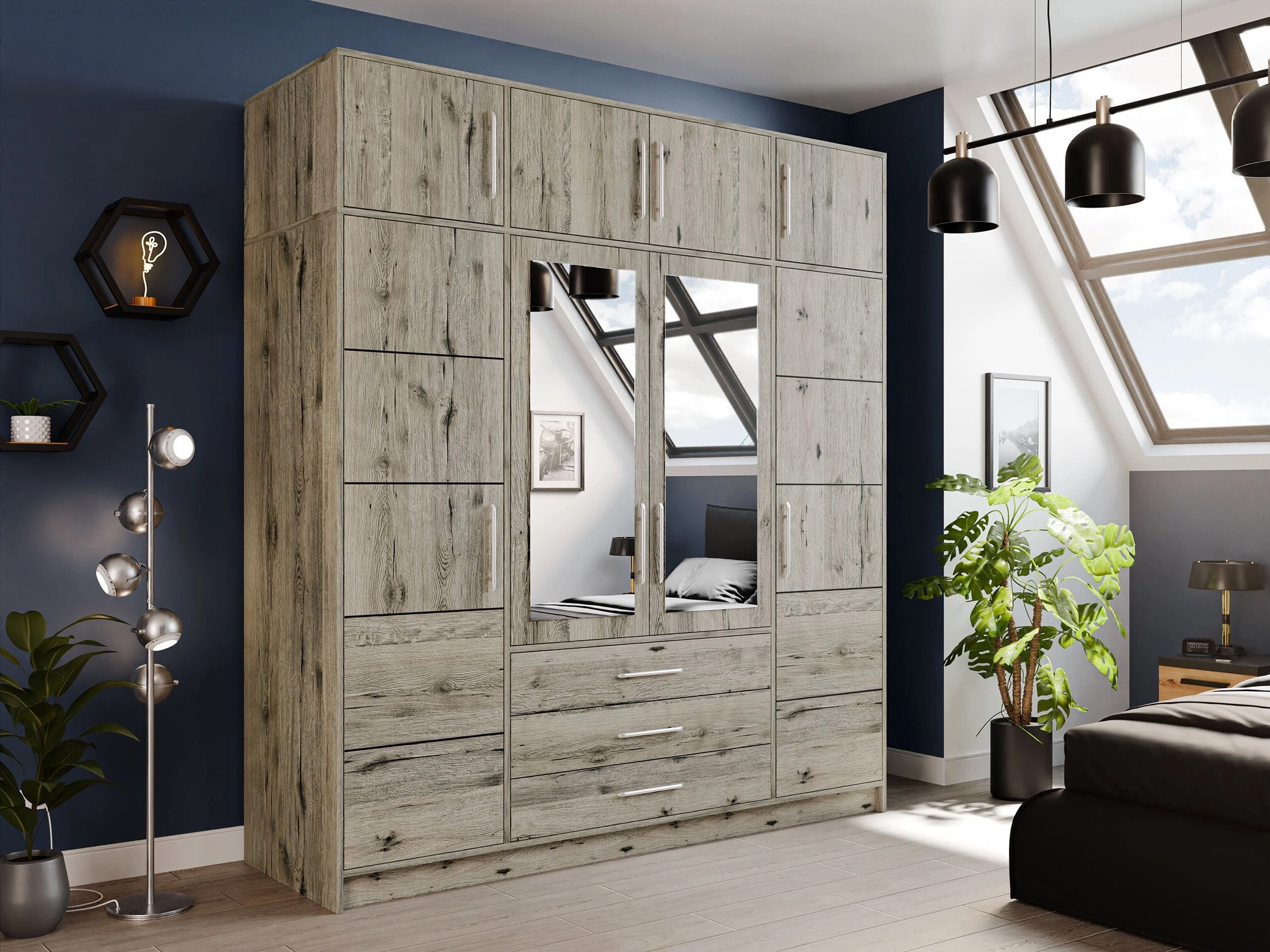 Armoire Dortivu I (Chêne wellington)
