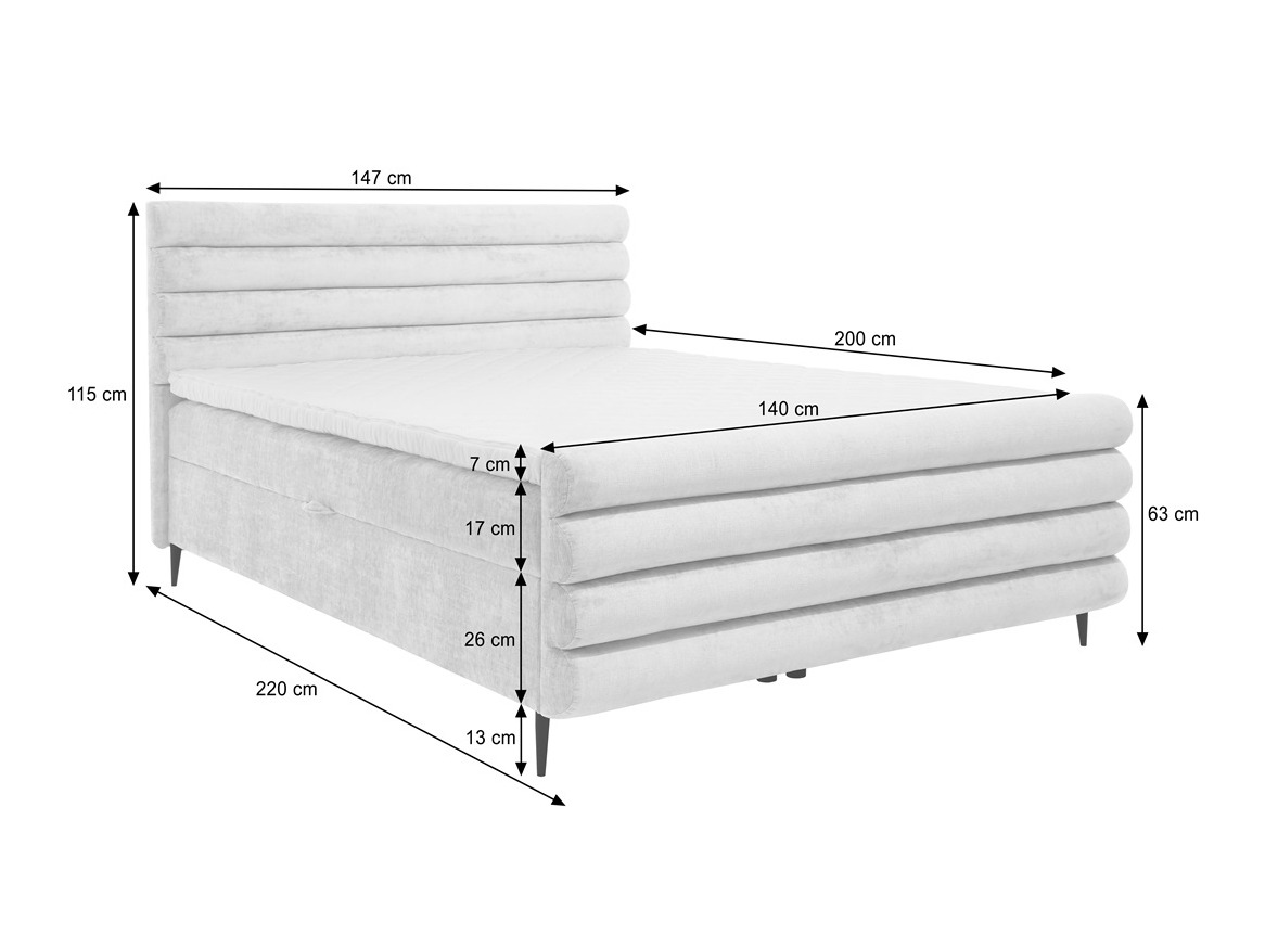 Lit boxspring Margate 134 (Clara 215.04)