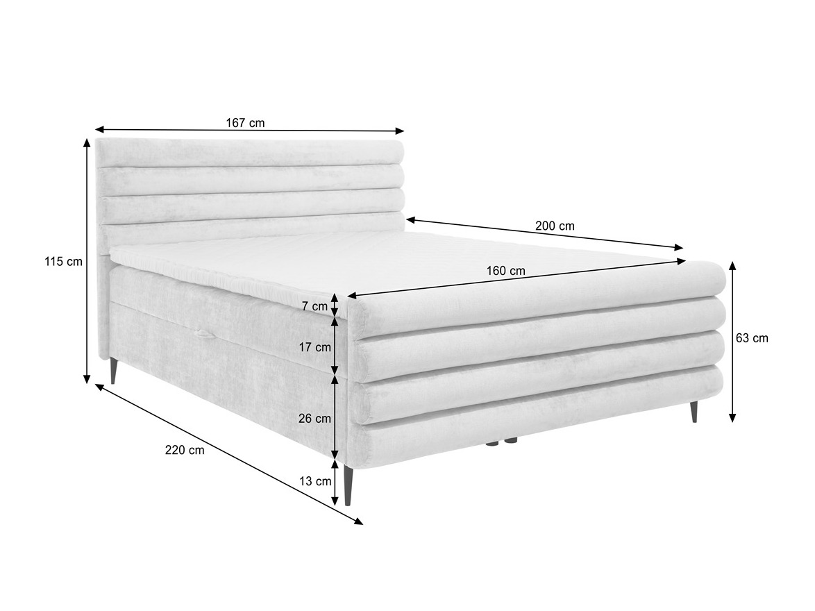 Lit boxspring Margate 134 (Clara 215.04)
