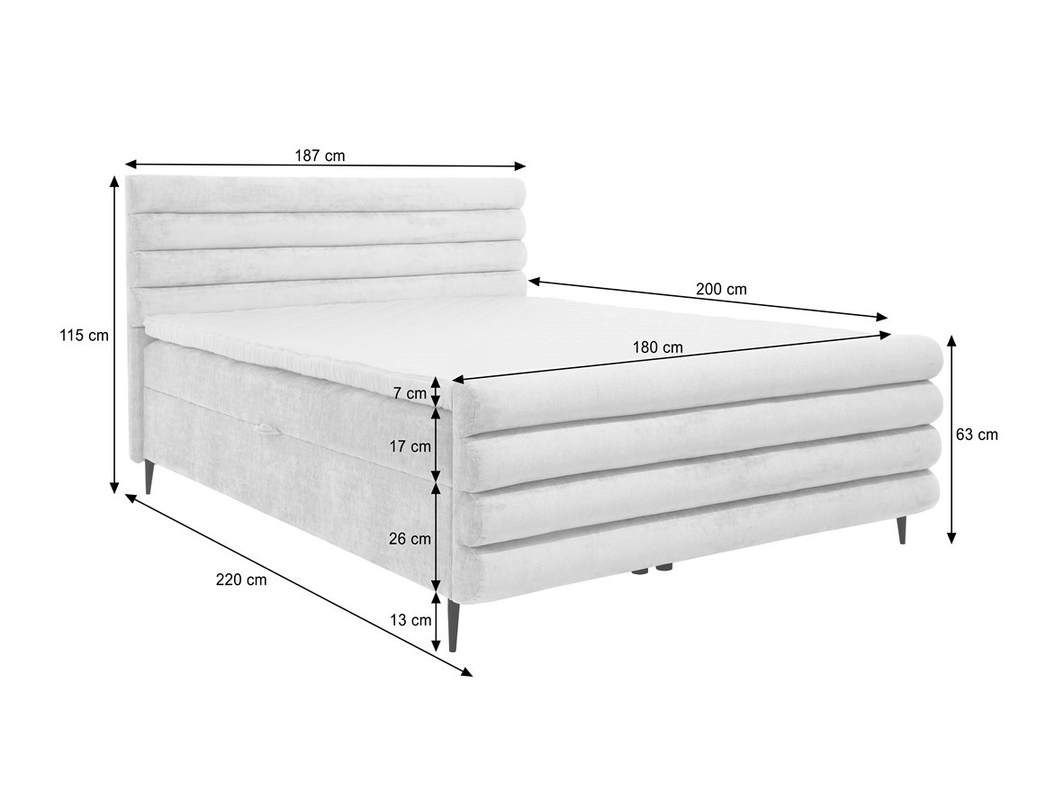 Lit boxspring Margate 134 (Clara 215.08)