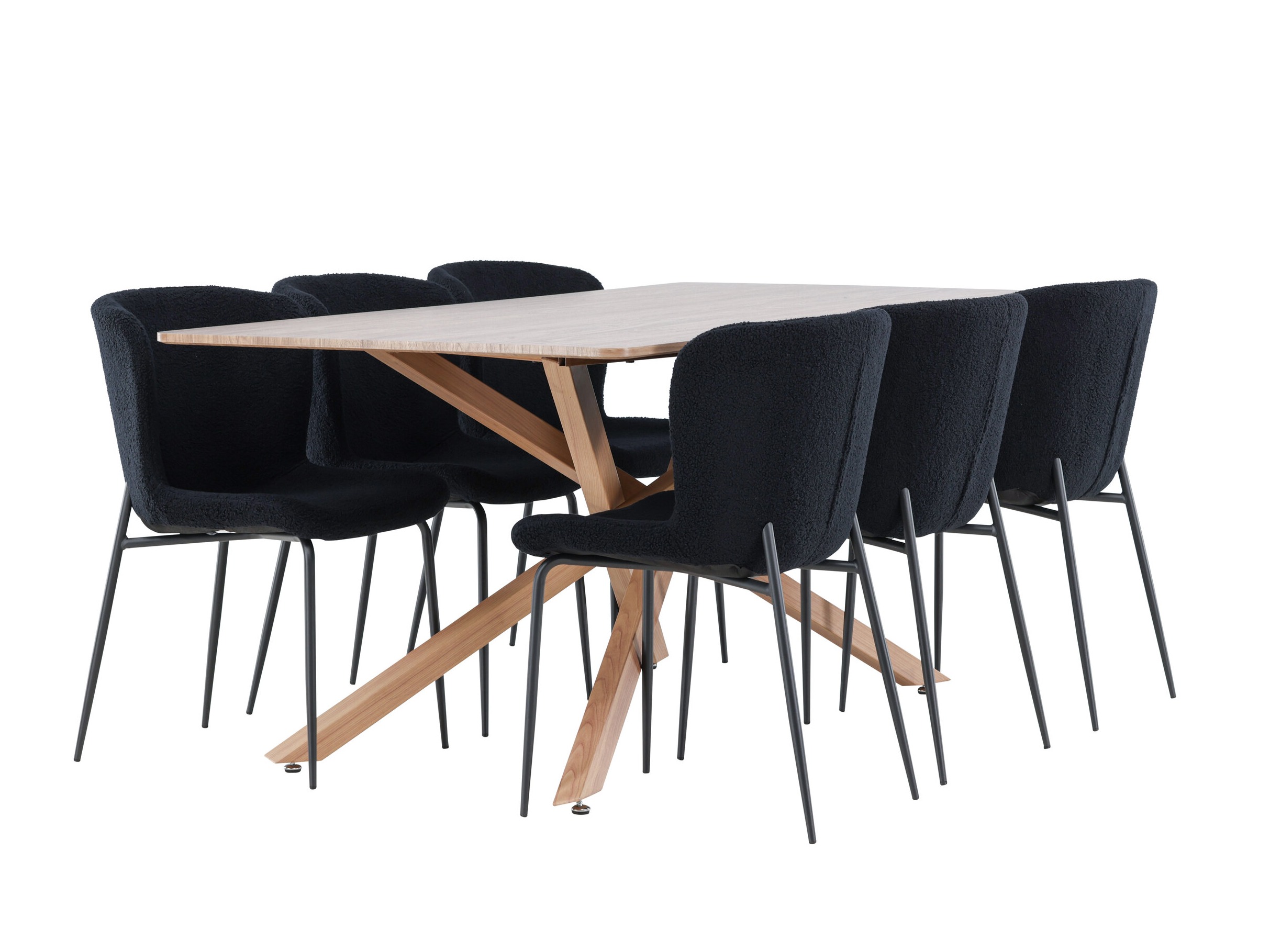Salle à manger complète Dallas 5102 (Noir)