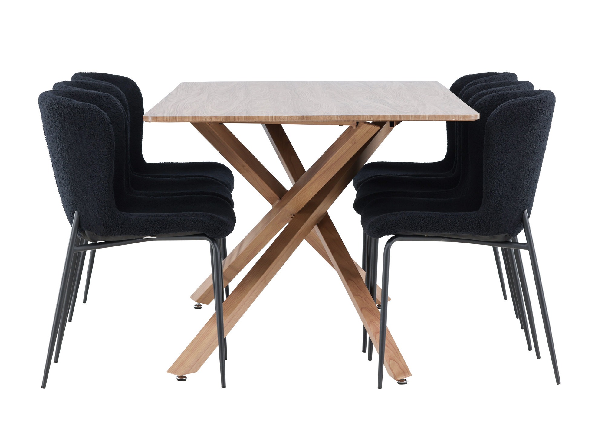 Salle à manger complète Dallas 5102 (Noir)