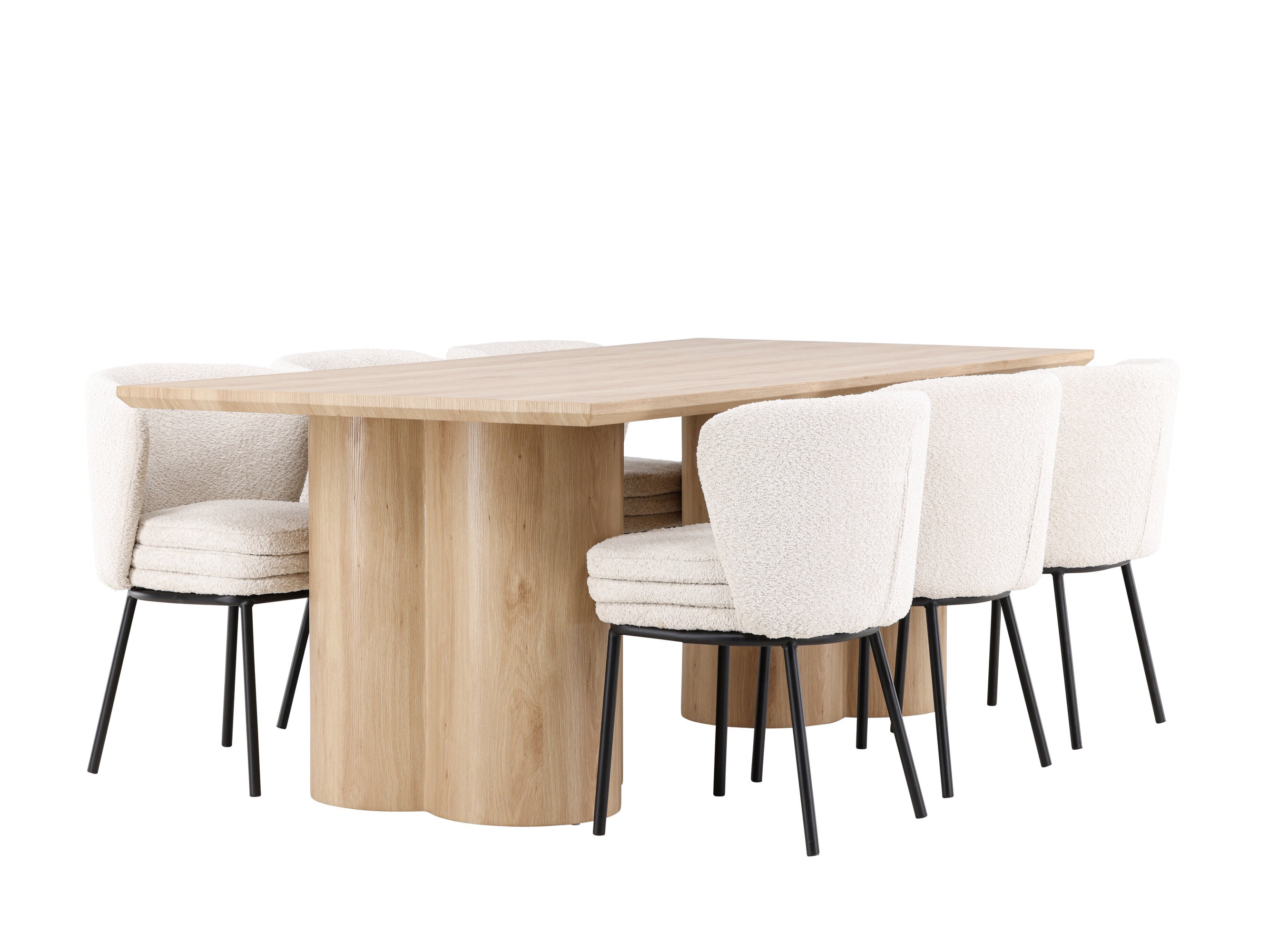 Salle à manger complète Dallas 5176 (Clair bois)