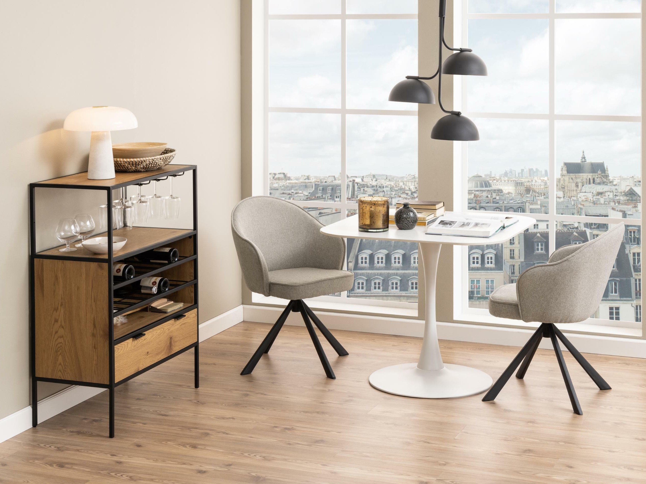Table Norsica 690 (Blanc + Marbre blanc)