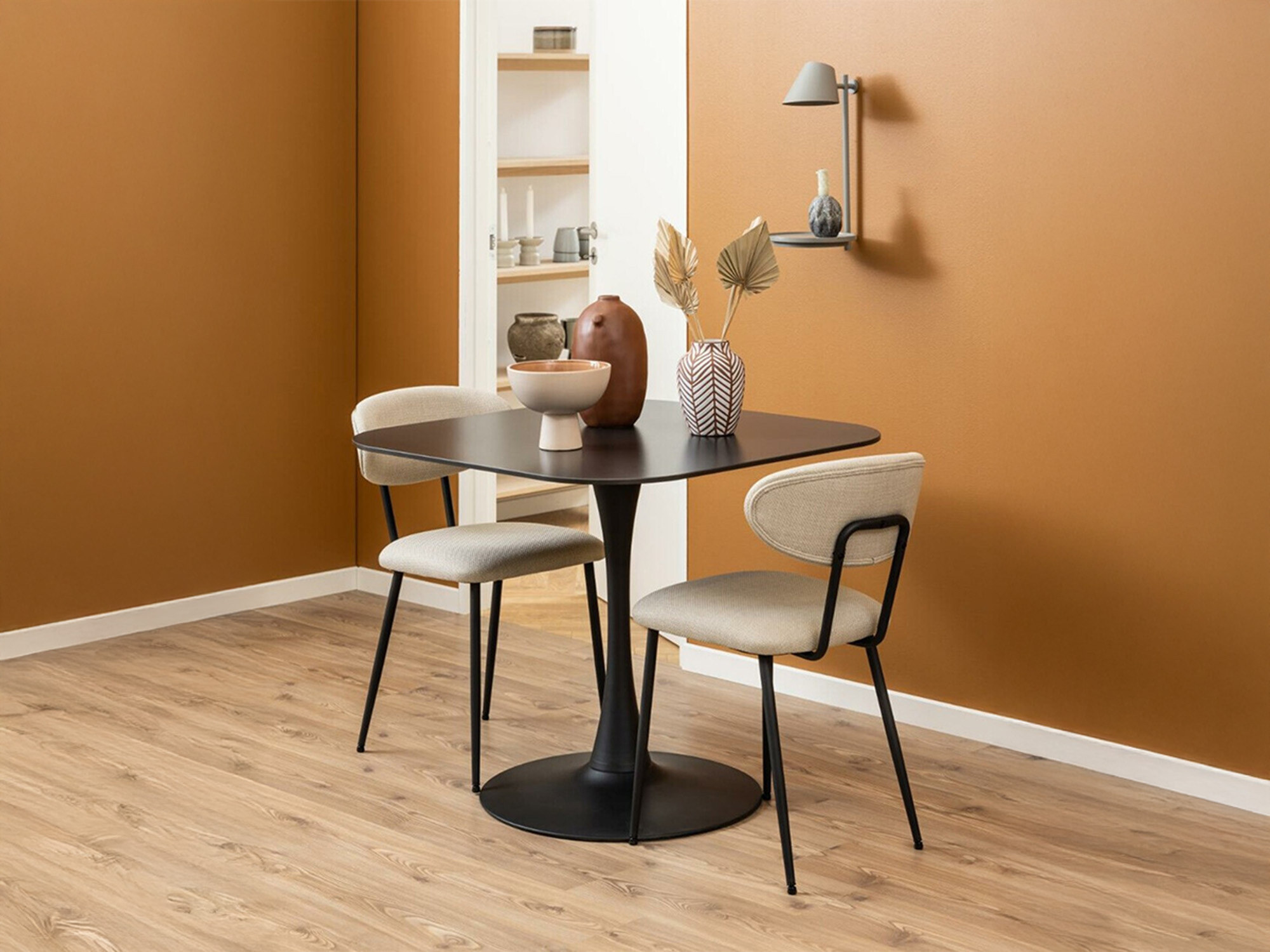 Table Norsica 690 (Noir + Marbre noir)