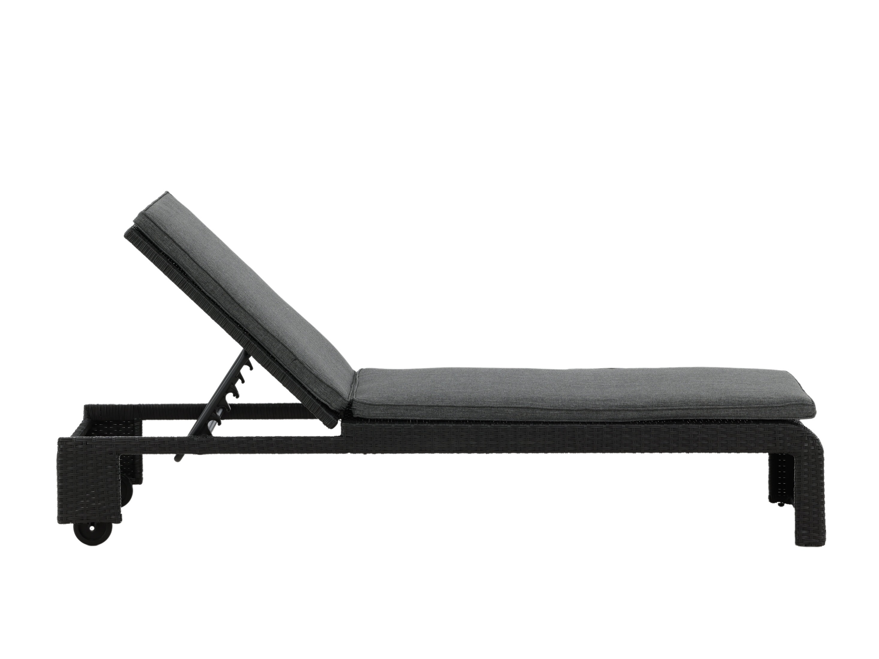 Chaise longue de jardin Dallas 771 (Noir + Gris)
