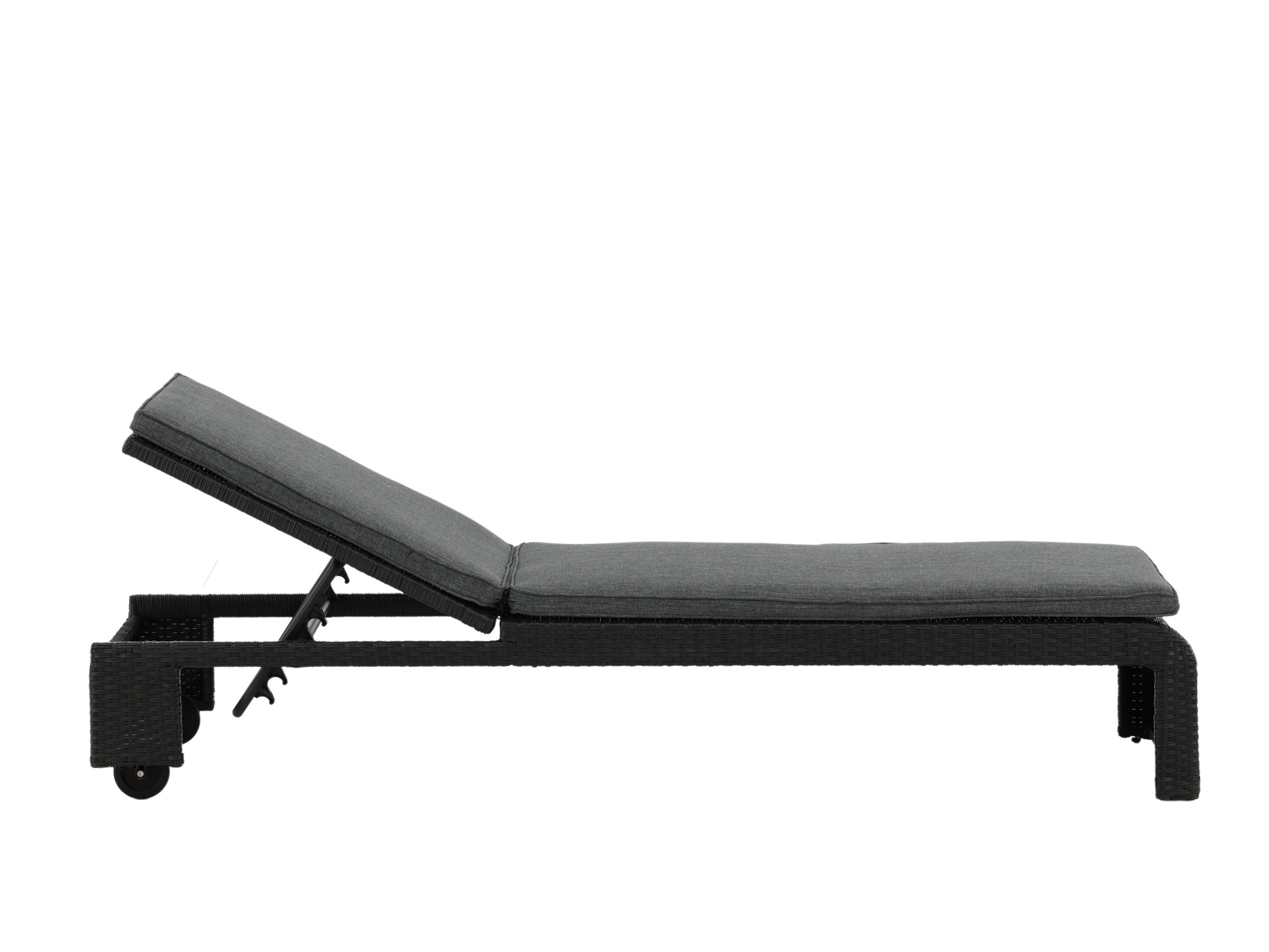 Chaise longue de jardin Dallas 771 (Noir + Gris)