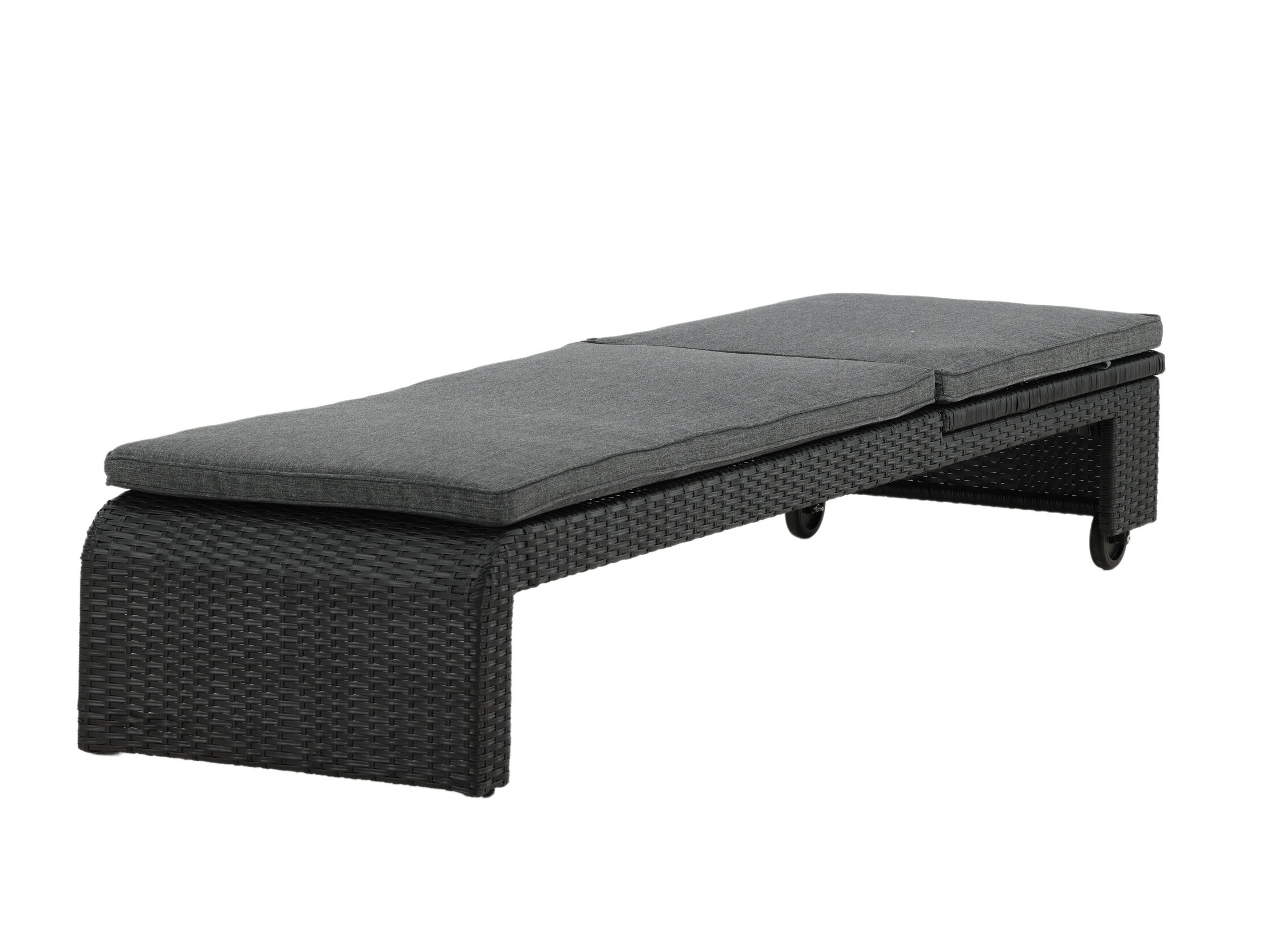 Chaise longue de jardin Dallas 771 (Noir + Gris)