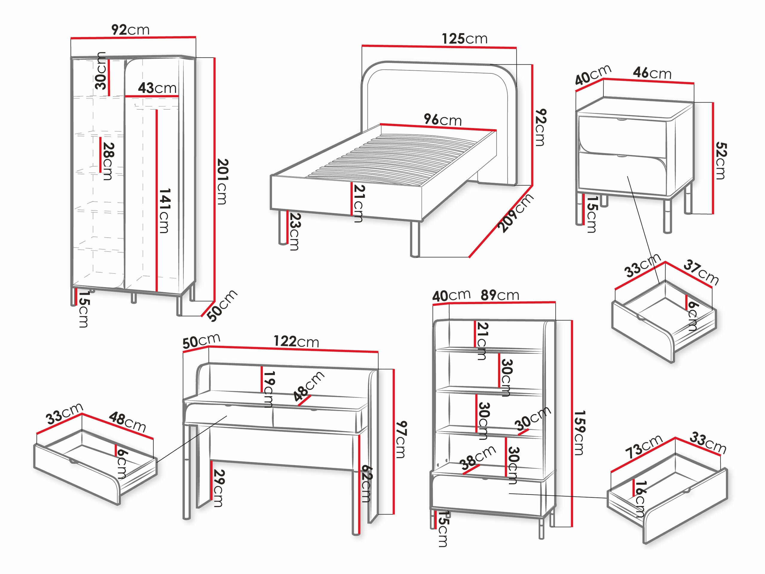 Chambre enfant complète Lomsono 108