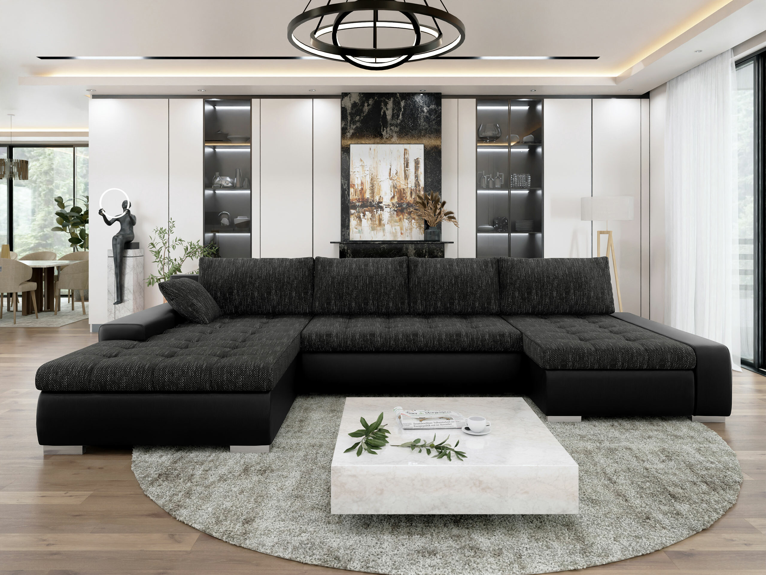 Canapé d'angle Comfivo Oliva (Soft 011 + Lawa 06)