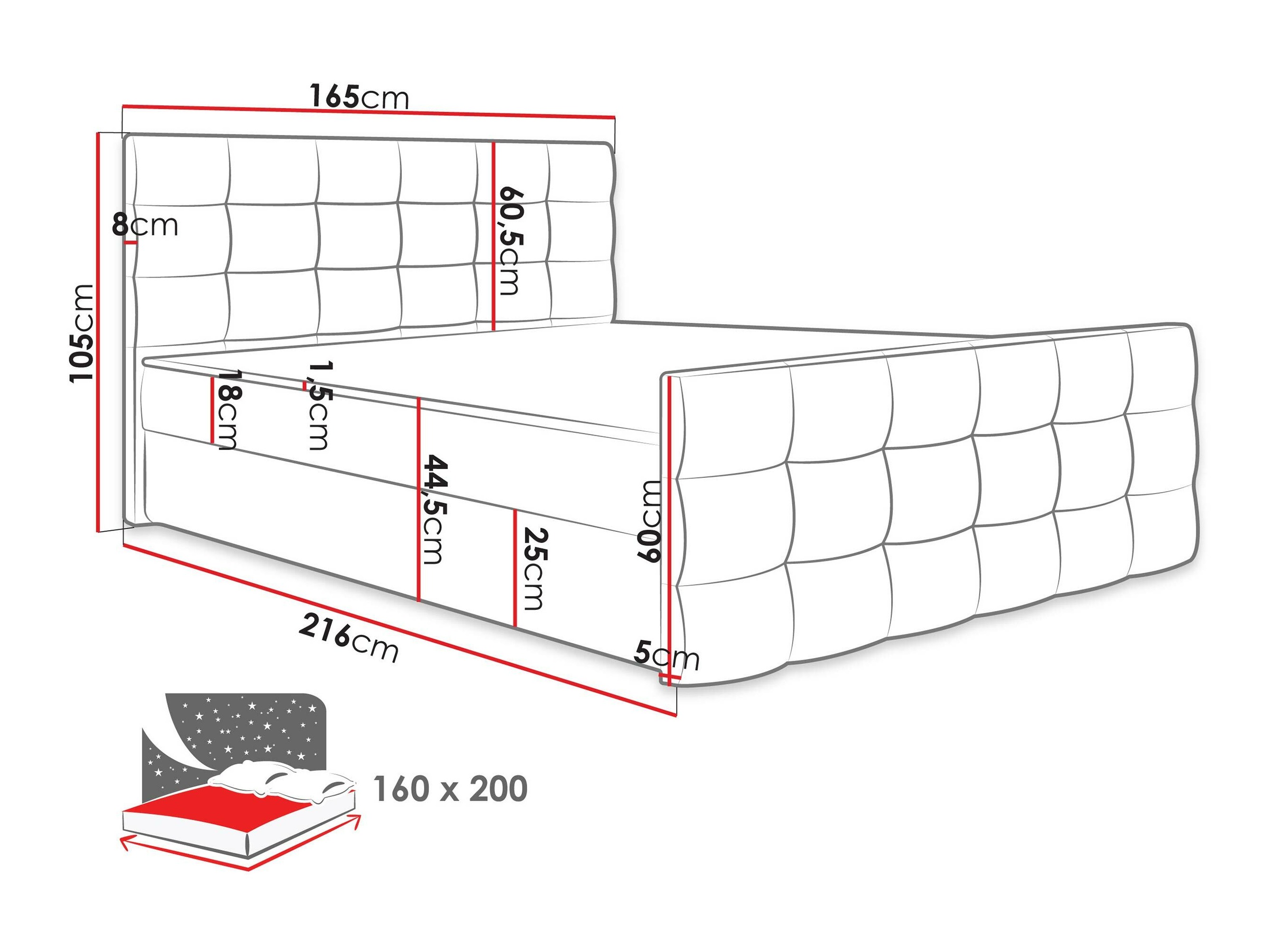Lit boxspring Memphis 113 (Rico 19)
