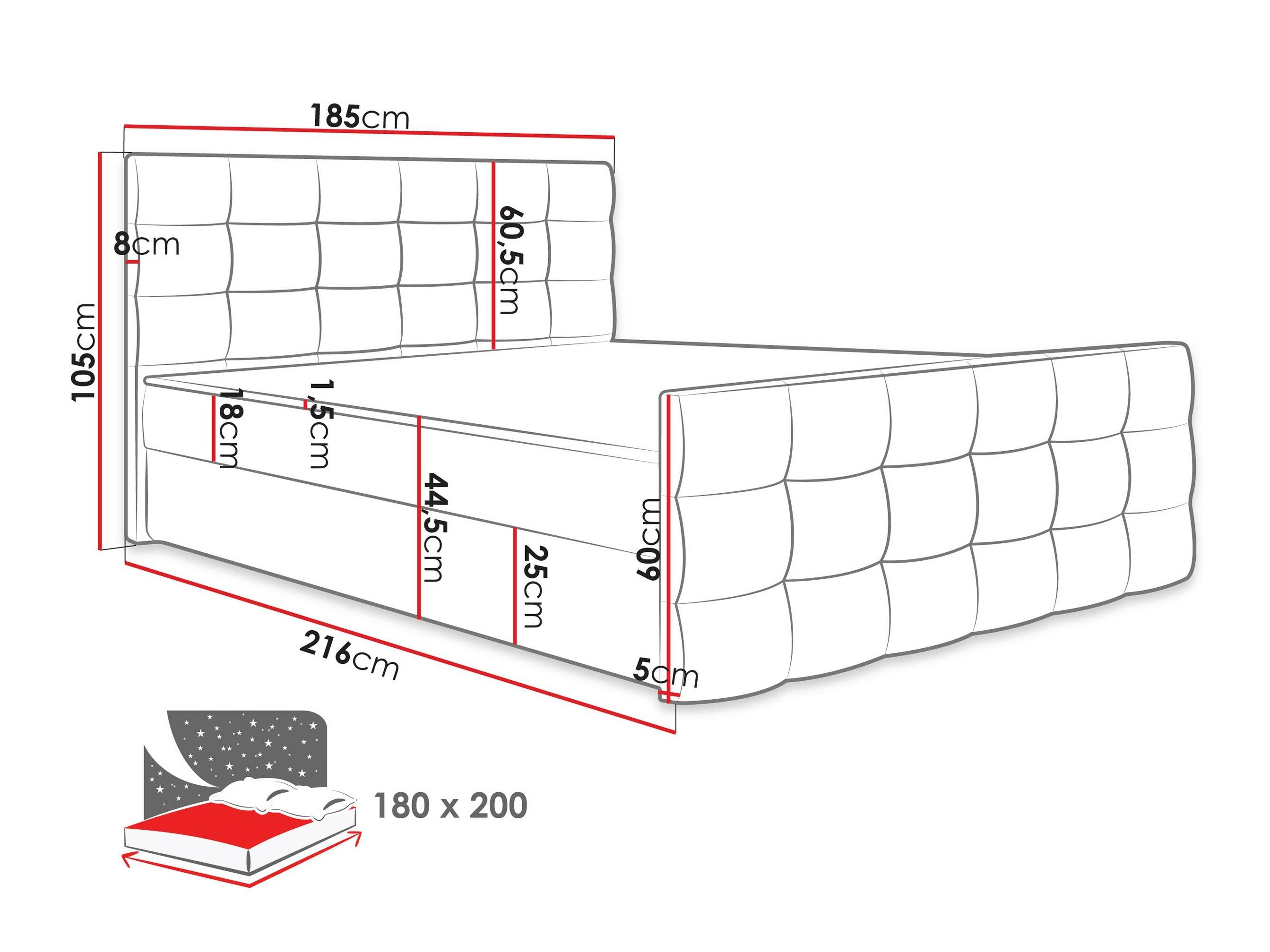 Lit boxspring Memphis 113 (Soft 001)
