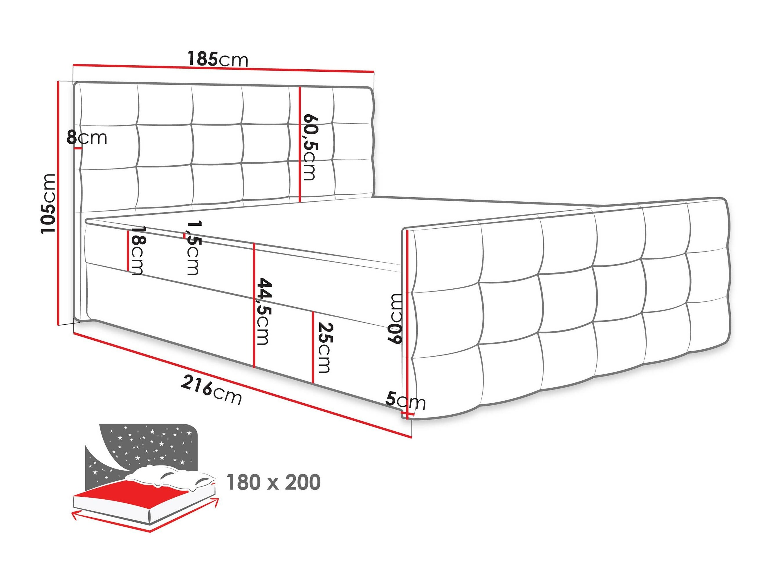 Lit boxspring Memphis 113 (Soft 017)