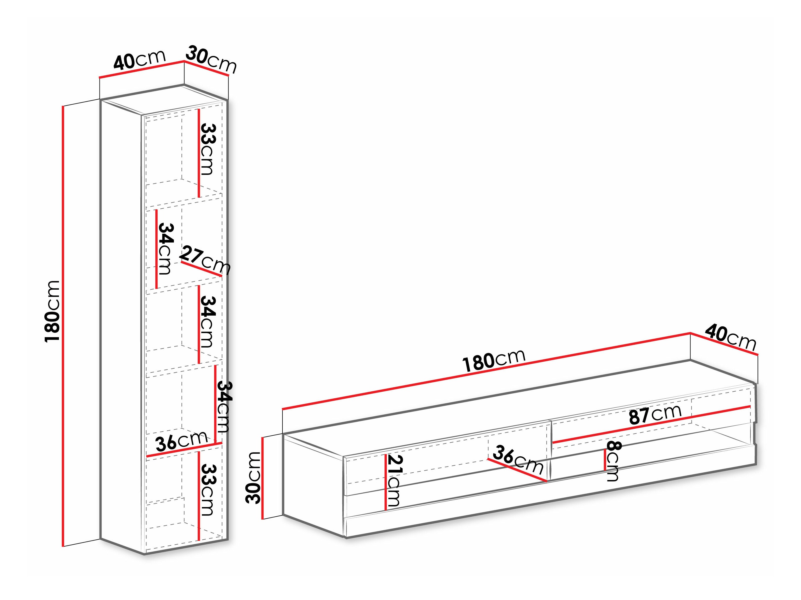 Ensemble de salon Venenou 114 (Noir + Noir brillant)