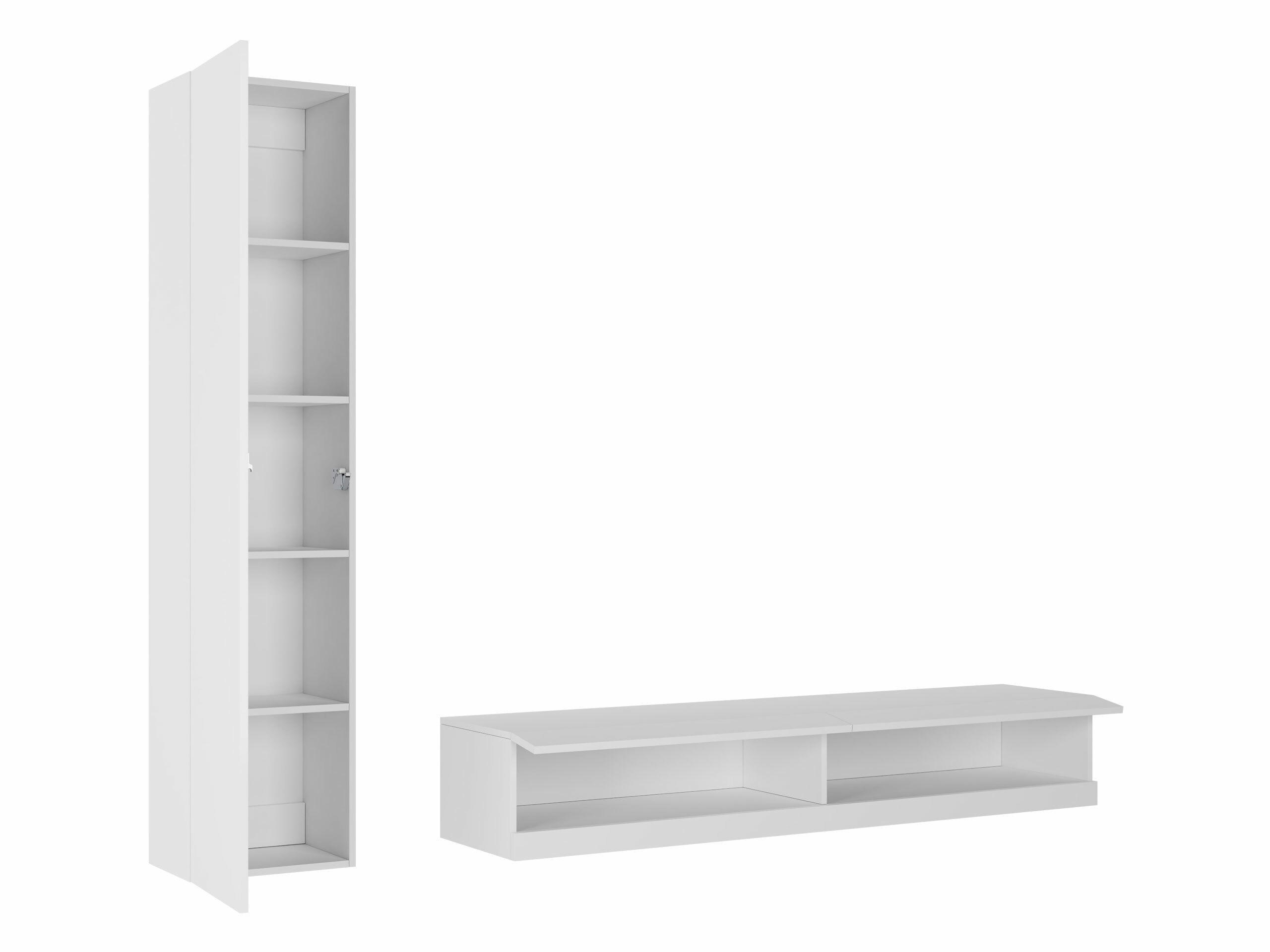 Ensemble de salon Vilrin VI (Blanc + Blanc brillant)