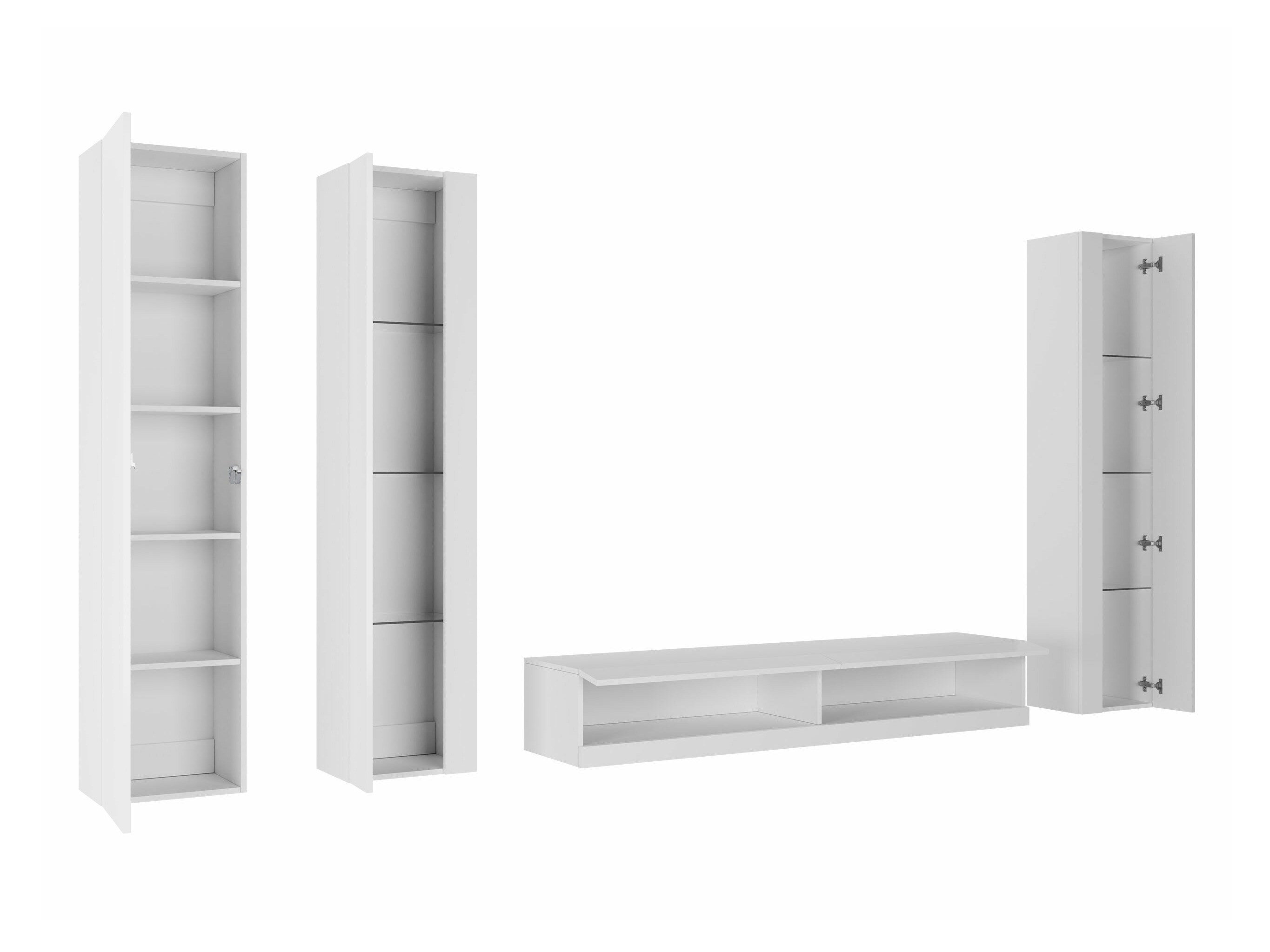Ensemble de salon Vilrin VII (Blanc + Blanc brillant)