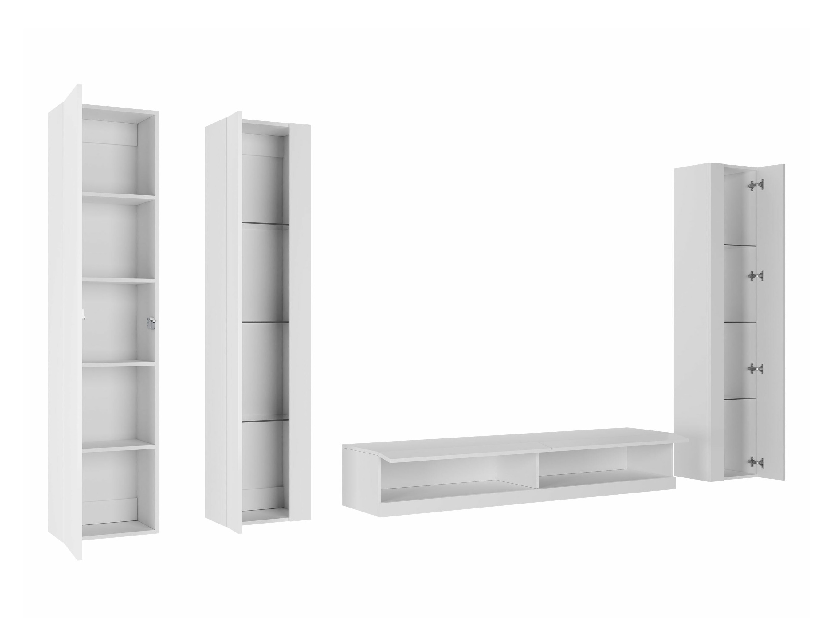 Ensemble de salon Vilrin VII (Blanc + Blanc brillant)