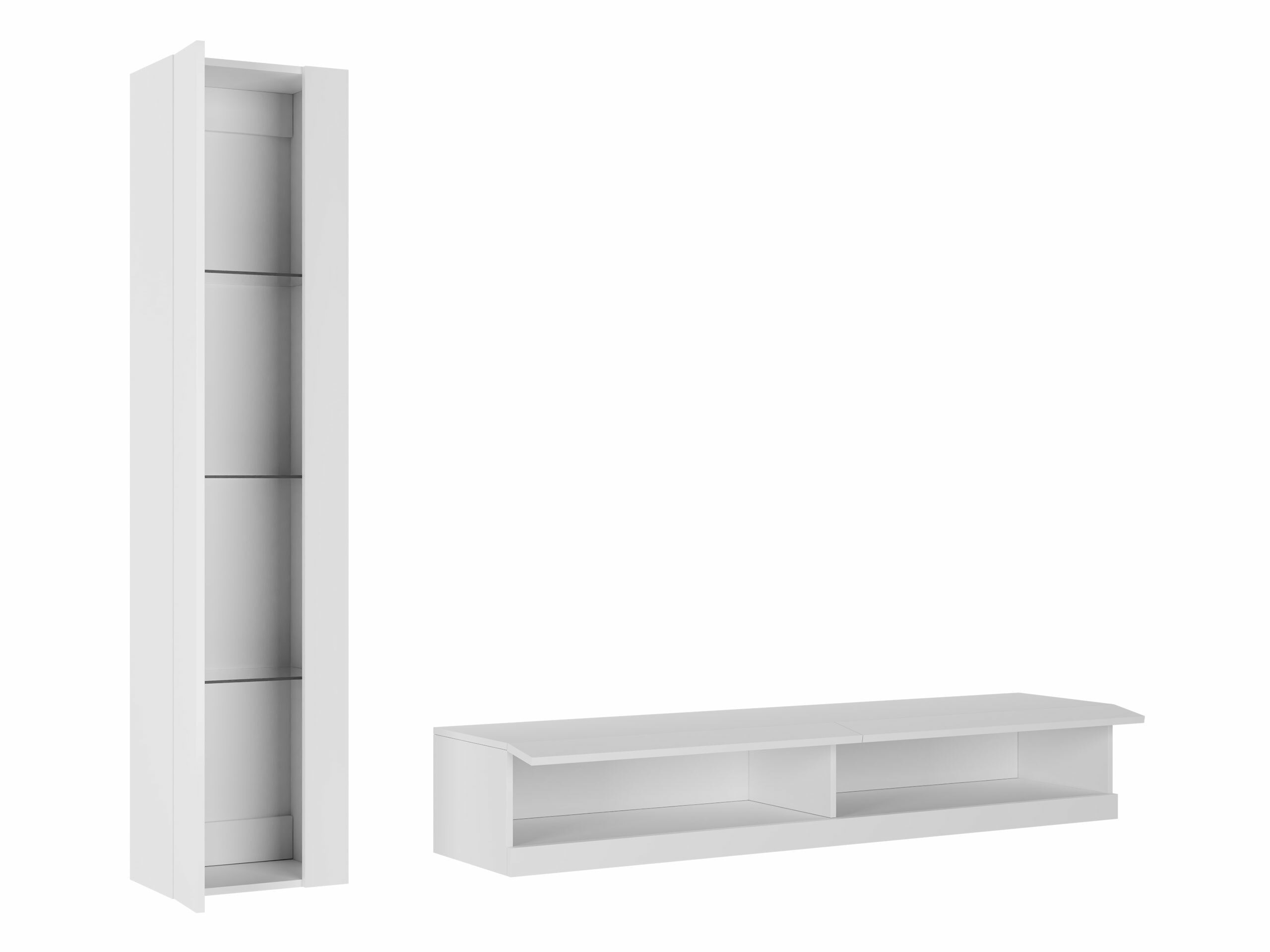 Ensemble de salon Vilrin VIII (Blanc + Blanc brillant)