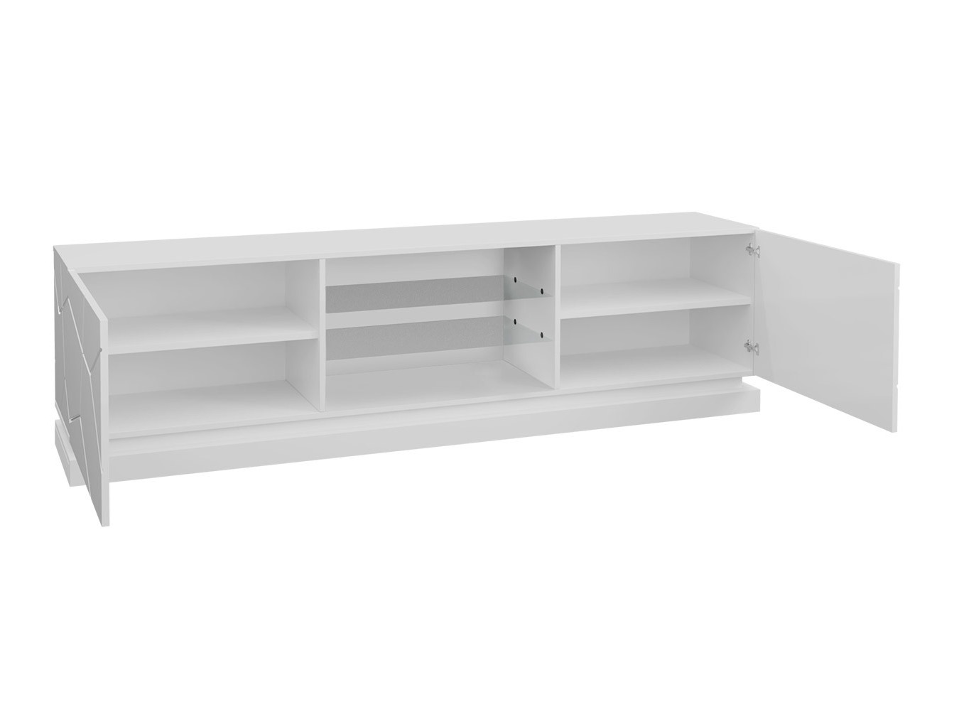 Meuble TV Linar I (Noir + Noir brillant)