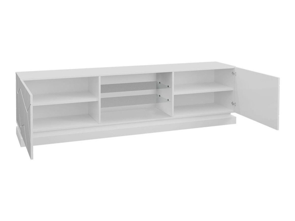 Meuble TV Linar I (Noir + Noir brillant)