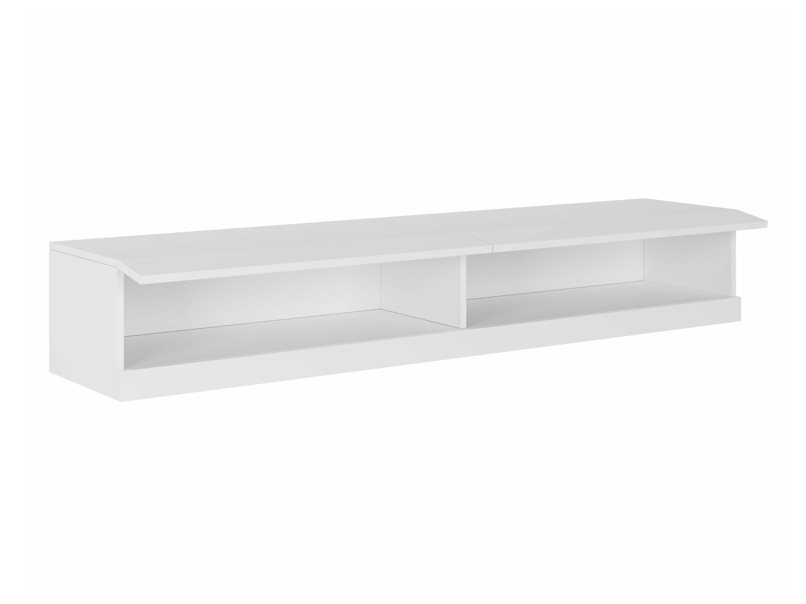 Meuble TV Vilrin (Blanc + Blanc brillant)