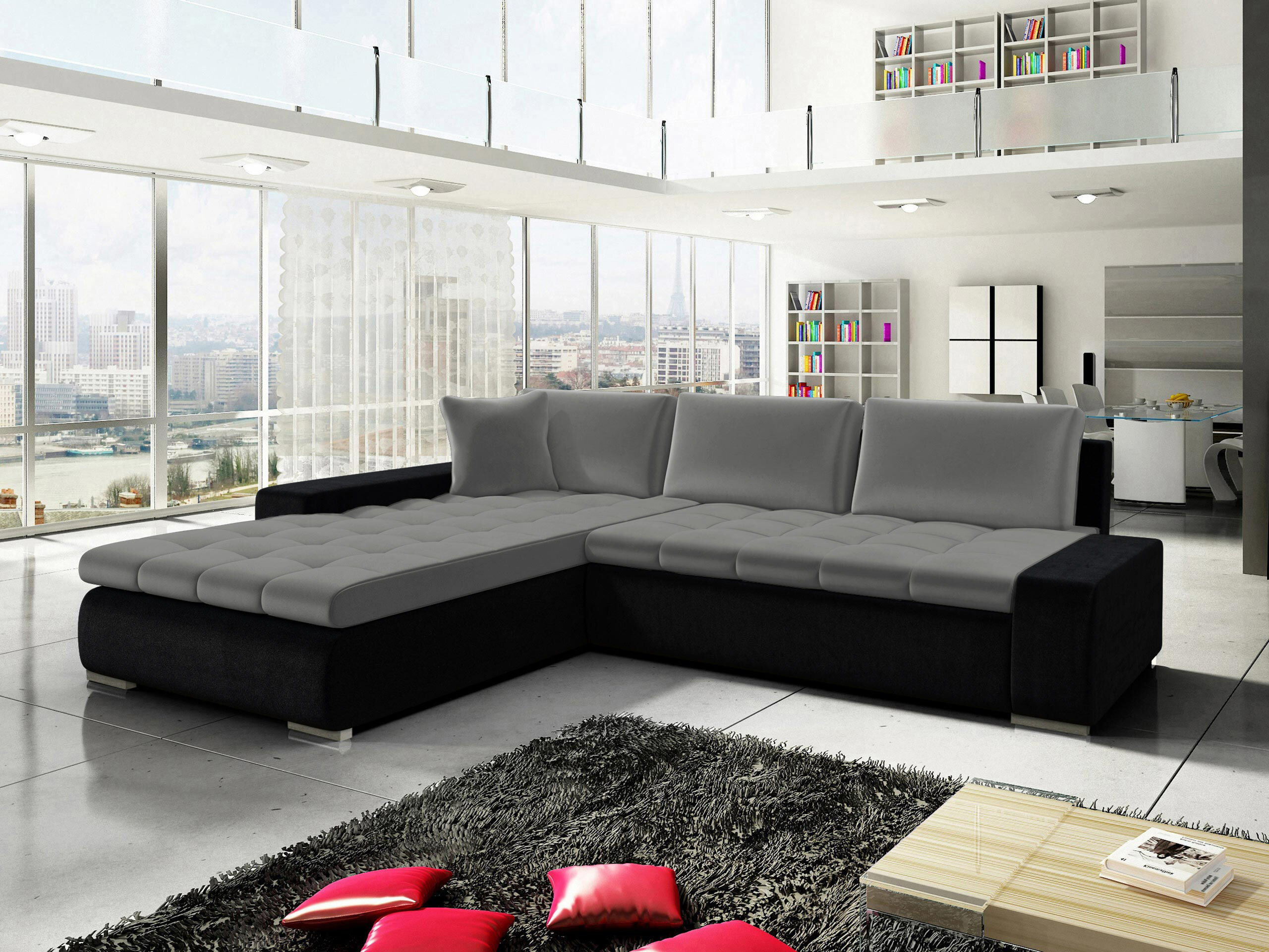 Canapé d'angle Comfivo Nitor II (Magic Velvet 2219 + Magic Velvet 2217)