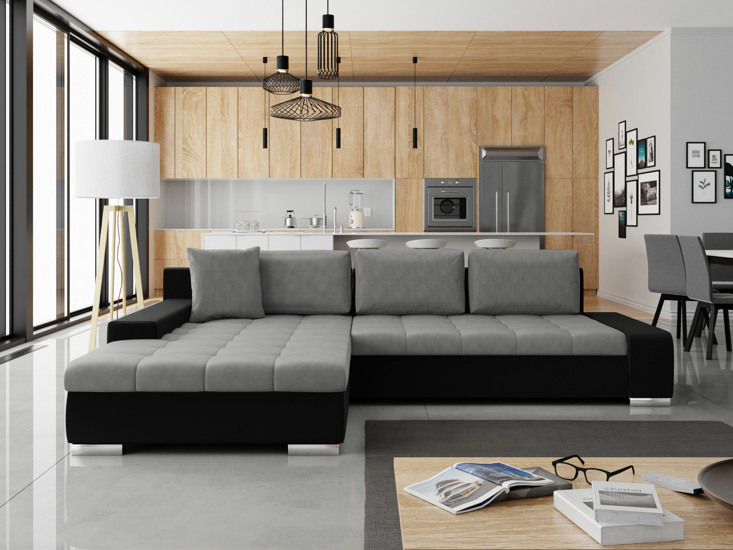 Canapé d'angle Comfivo Nitor II (Magic Velvet 2219 + Magic Velvet 2217)